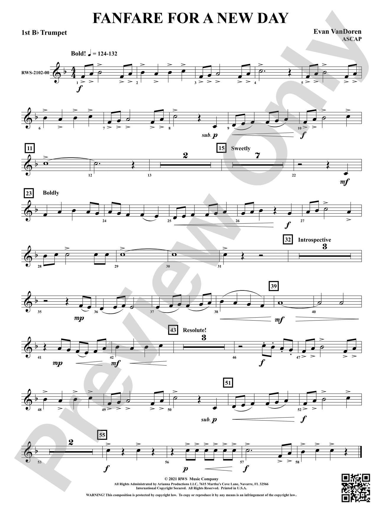 Fanfare for a New Day: 1st B-flat Trumpet