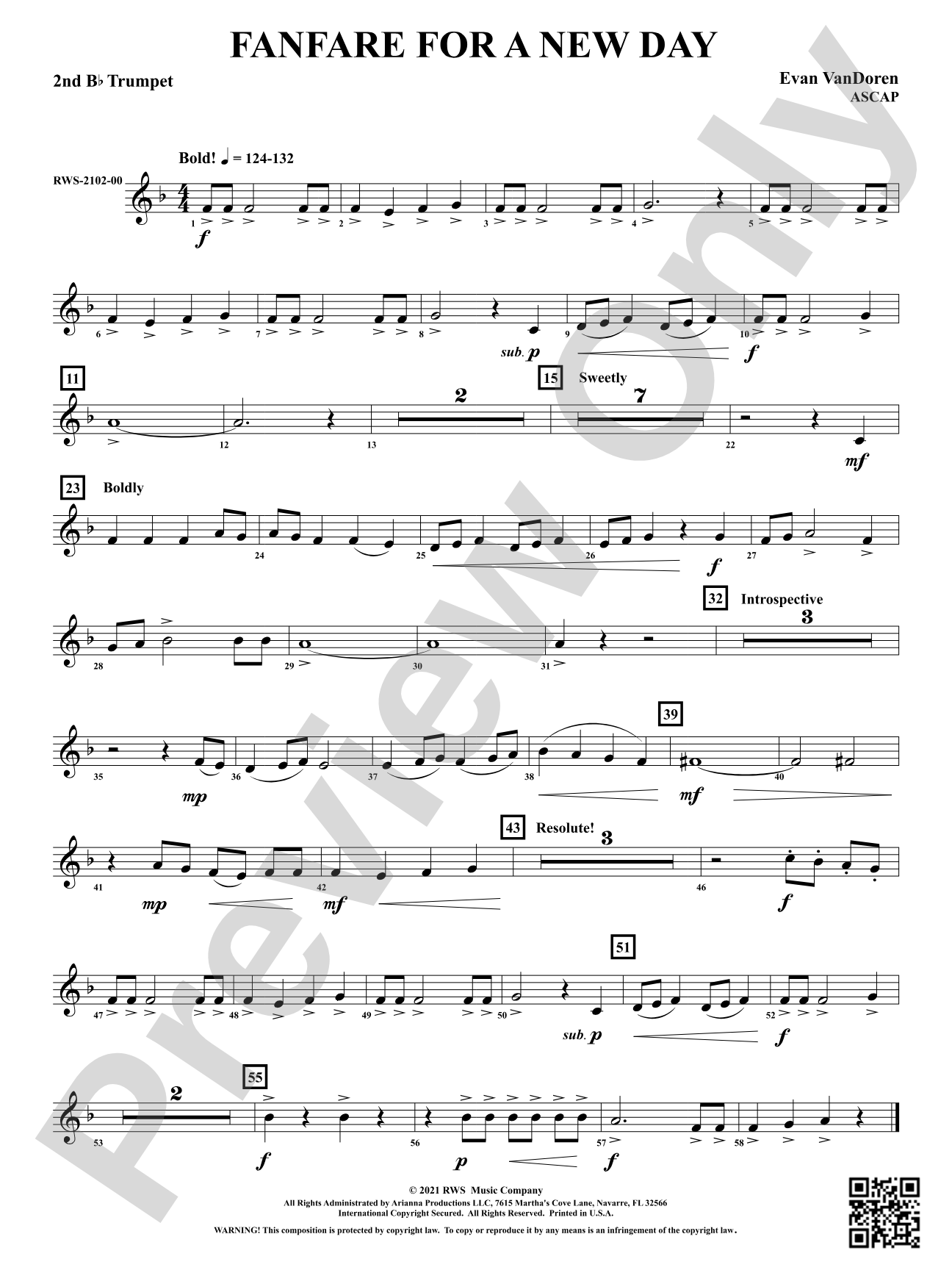 Fanfare for a New Day: 2nd B-flat Trumpet