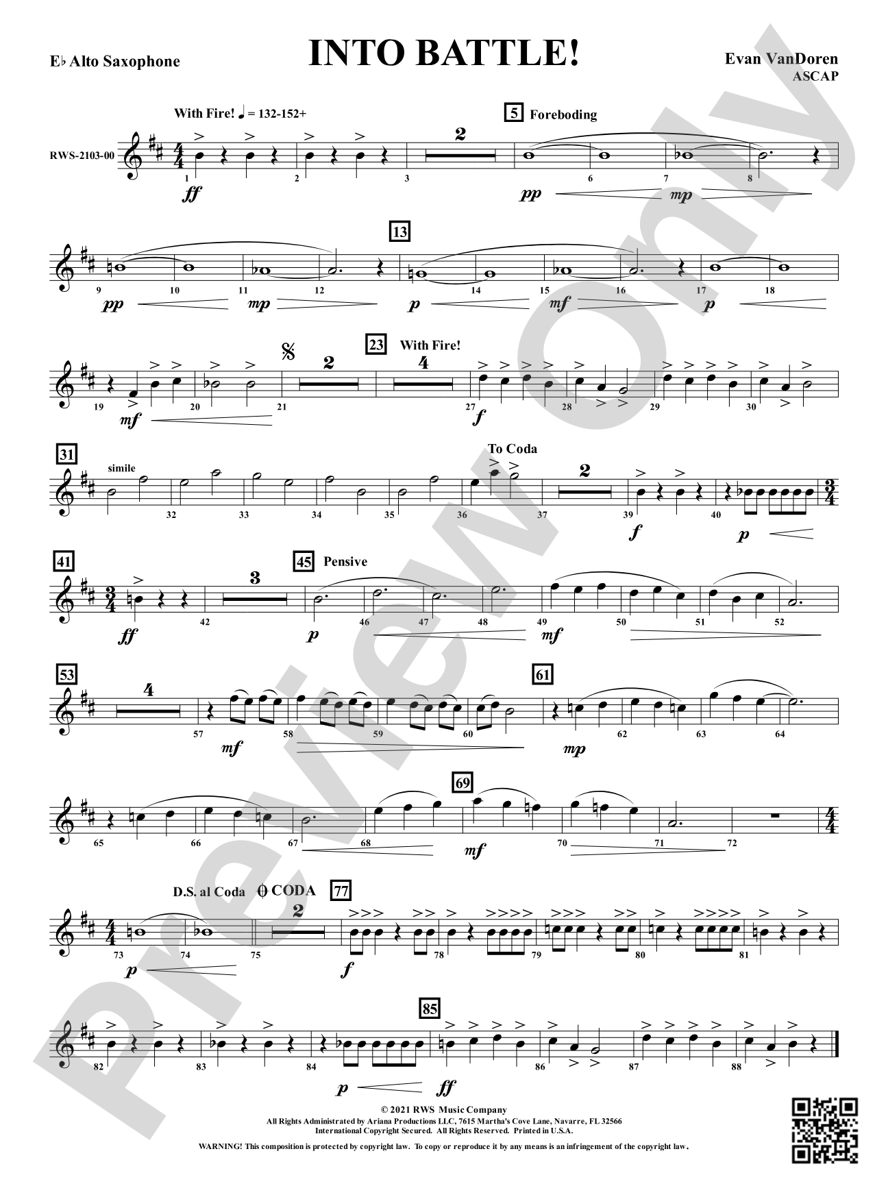Into Battle!: 1st E-flat Alto Saxophone