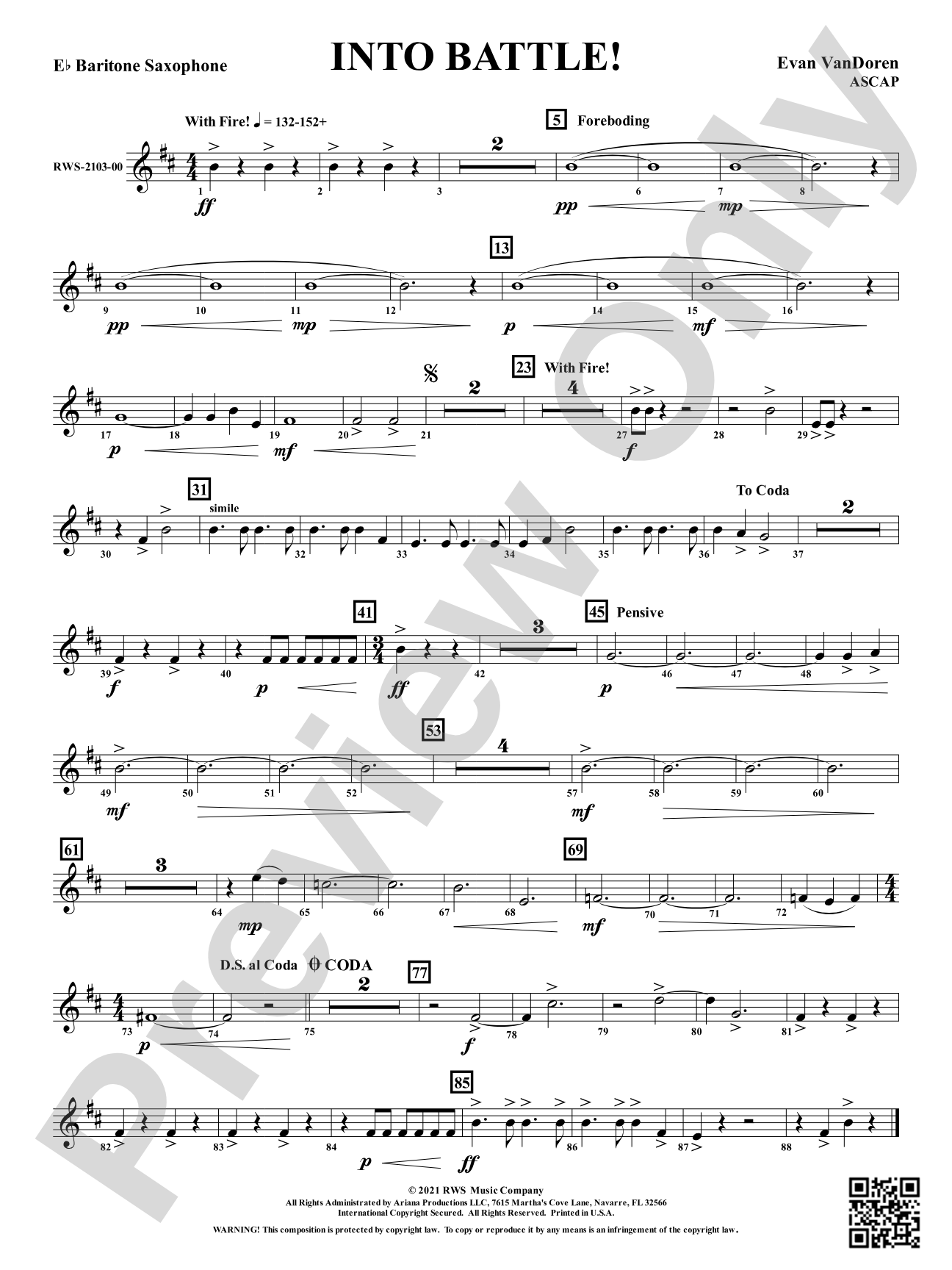 Into Battle!: E-flat Baritone Saxophone