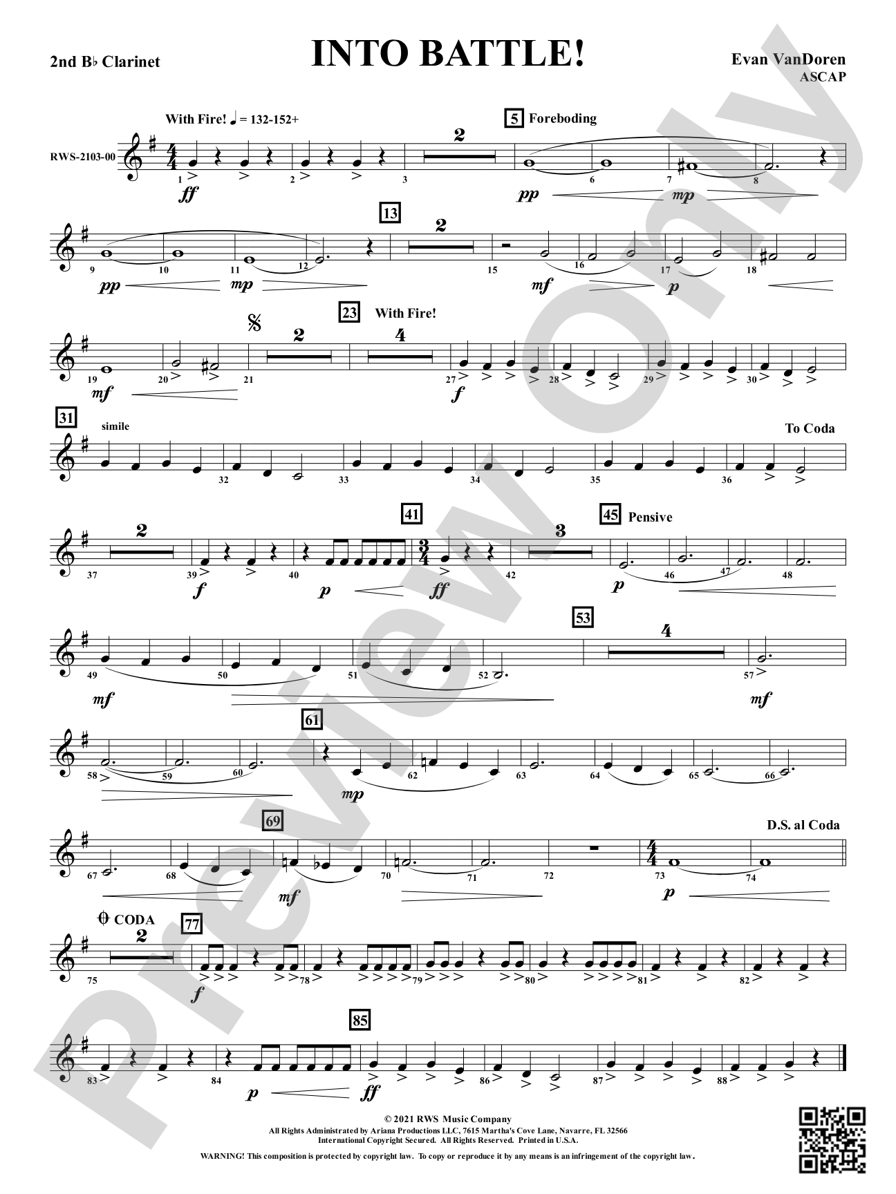 Into Battle!: 2nd B-flat Clarinet