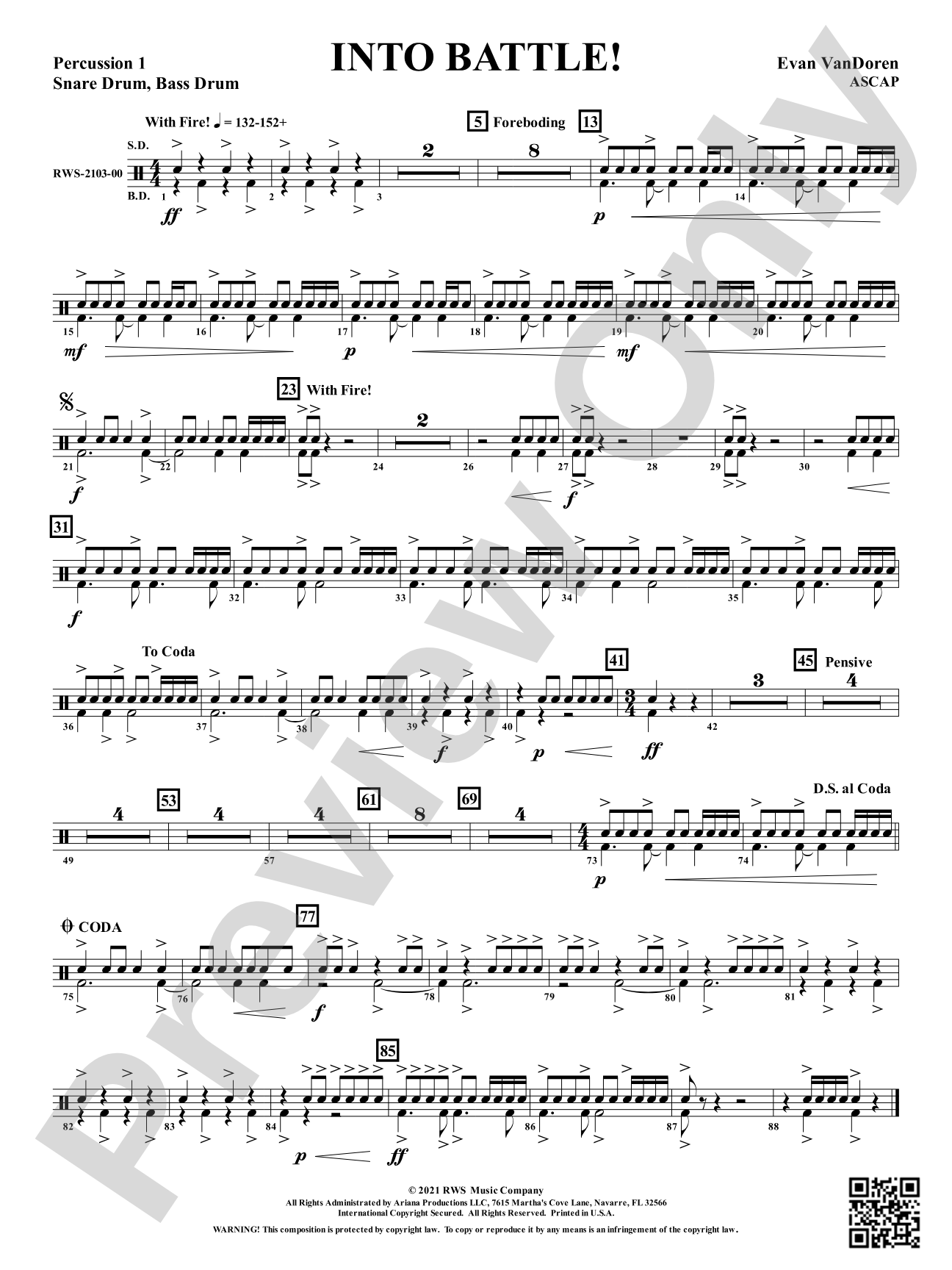 Into Battle!: 1st Percussion