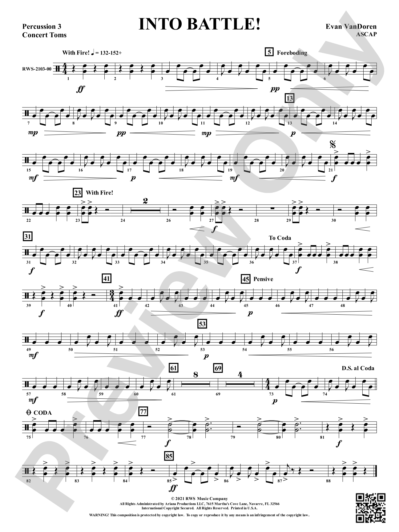 Into Battle!: 3rd Percussion