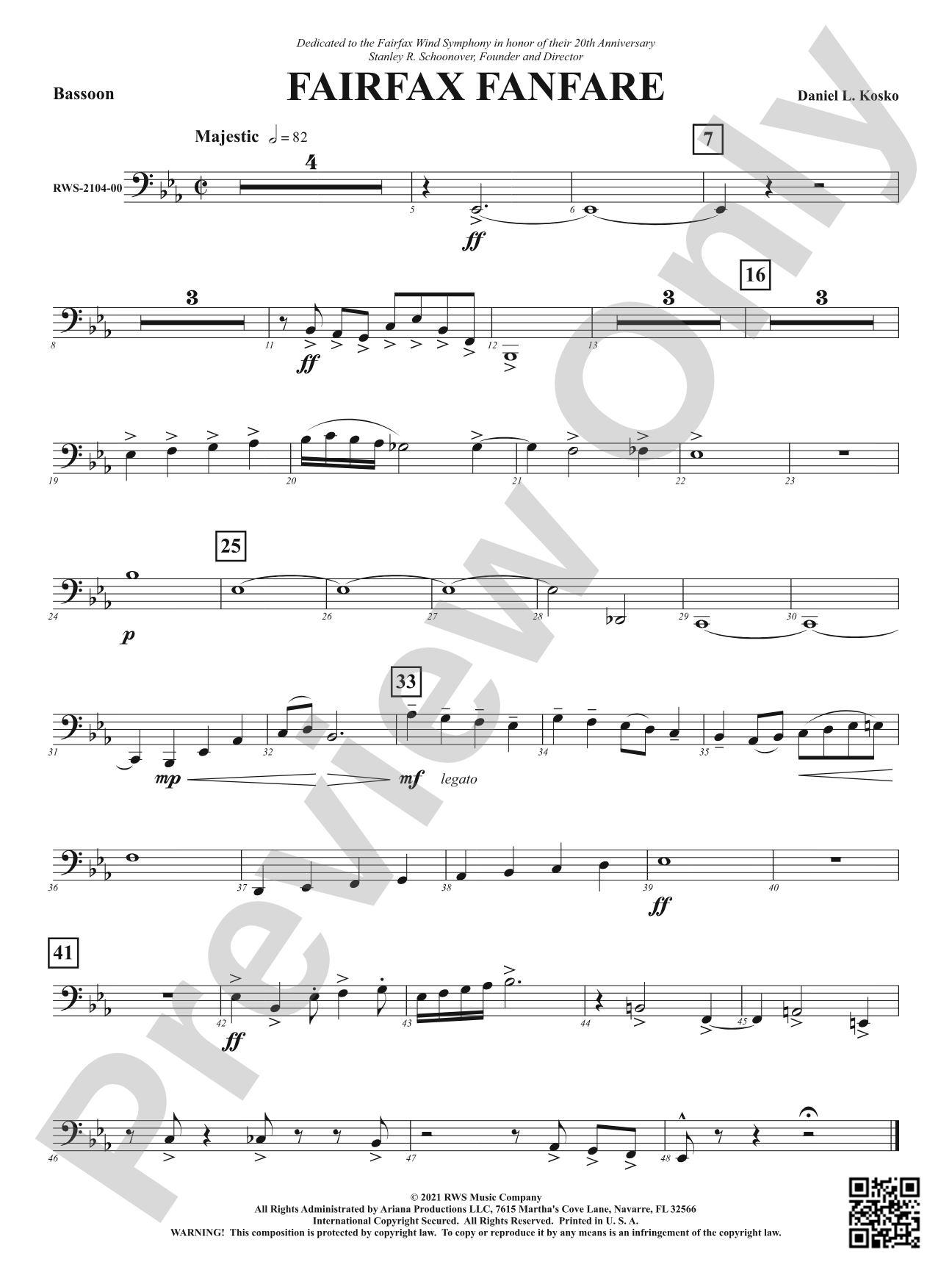 Fairfax Fanfare: Bassoon
