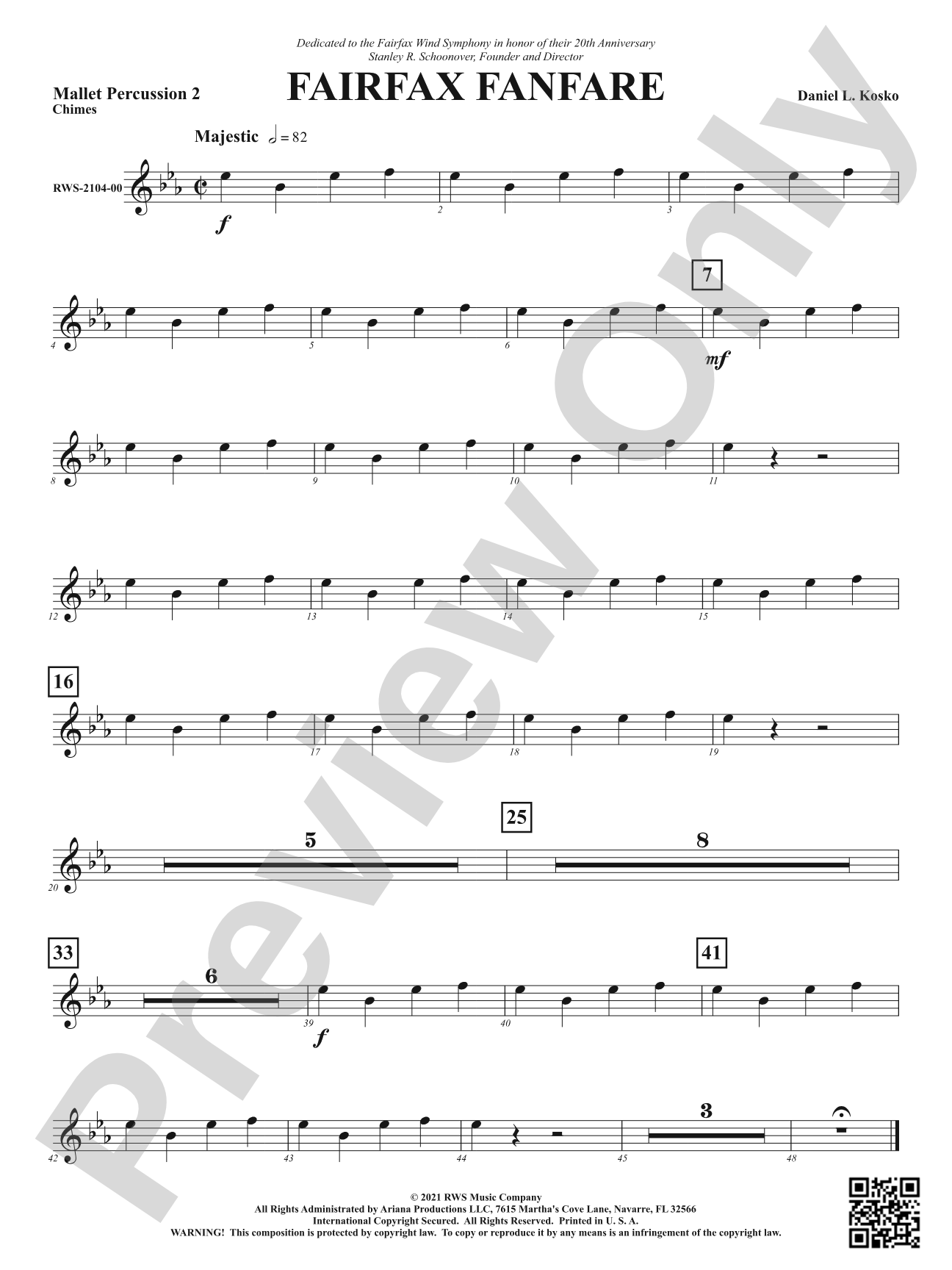 Fairfax Fanfare: 2nd Mallet Percussion