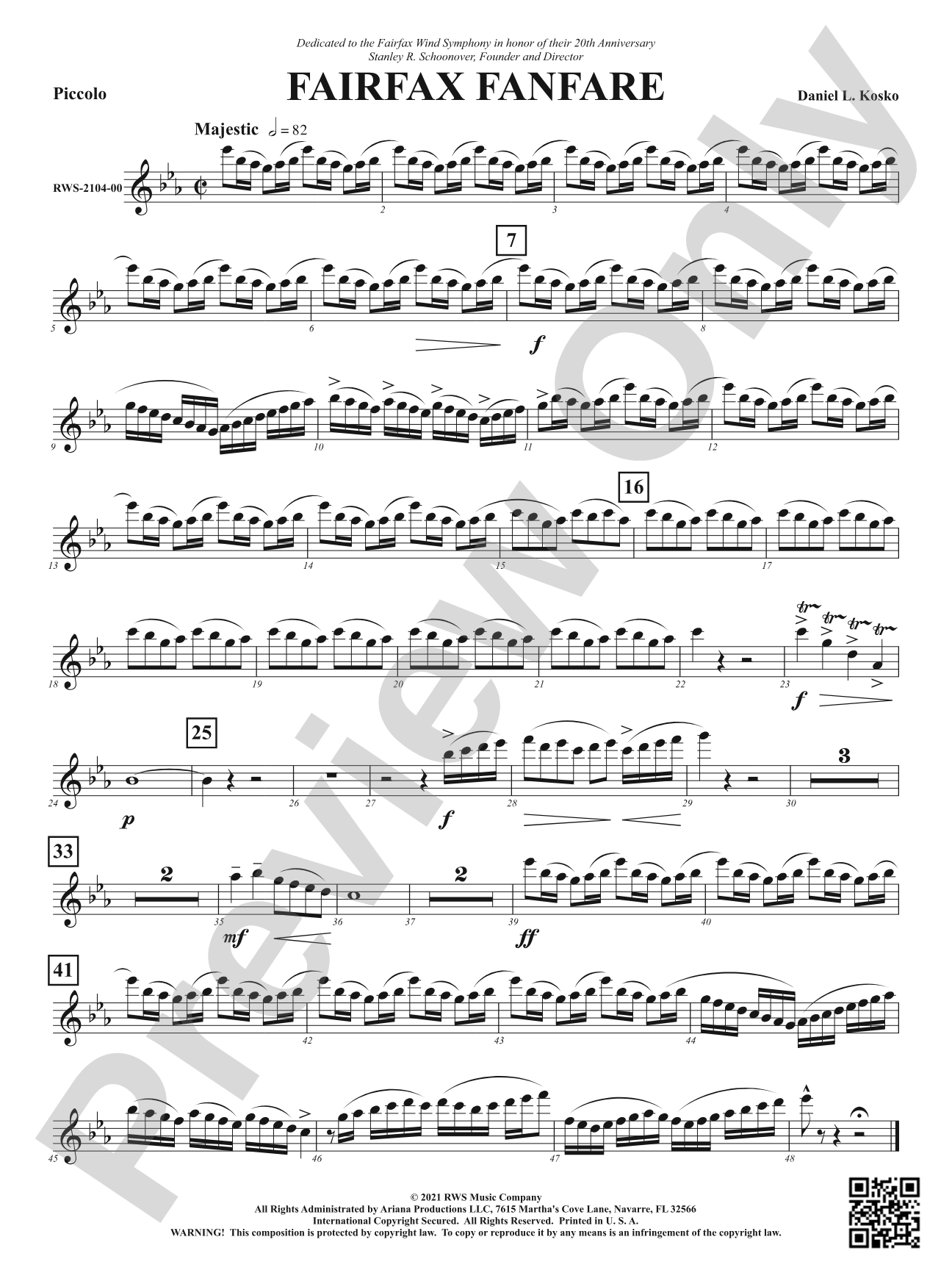 Fairfax Fanfare: Piccolo
