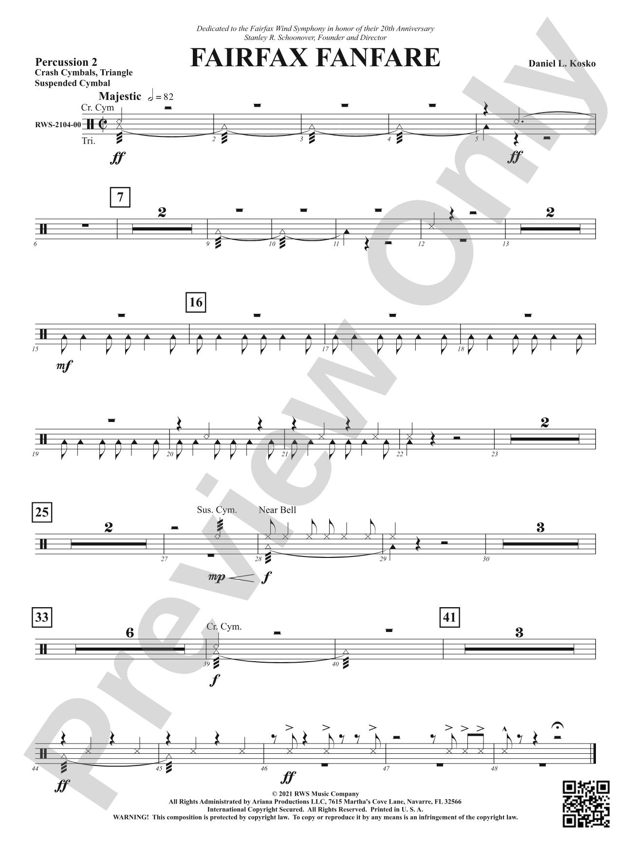 Fairfax Fanfare: 2nd Percussion