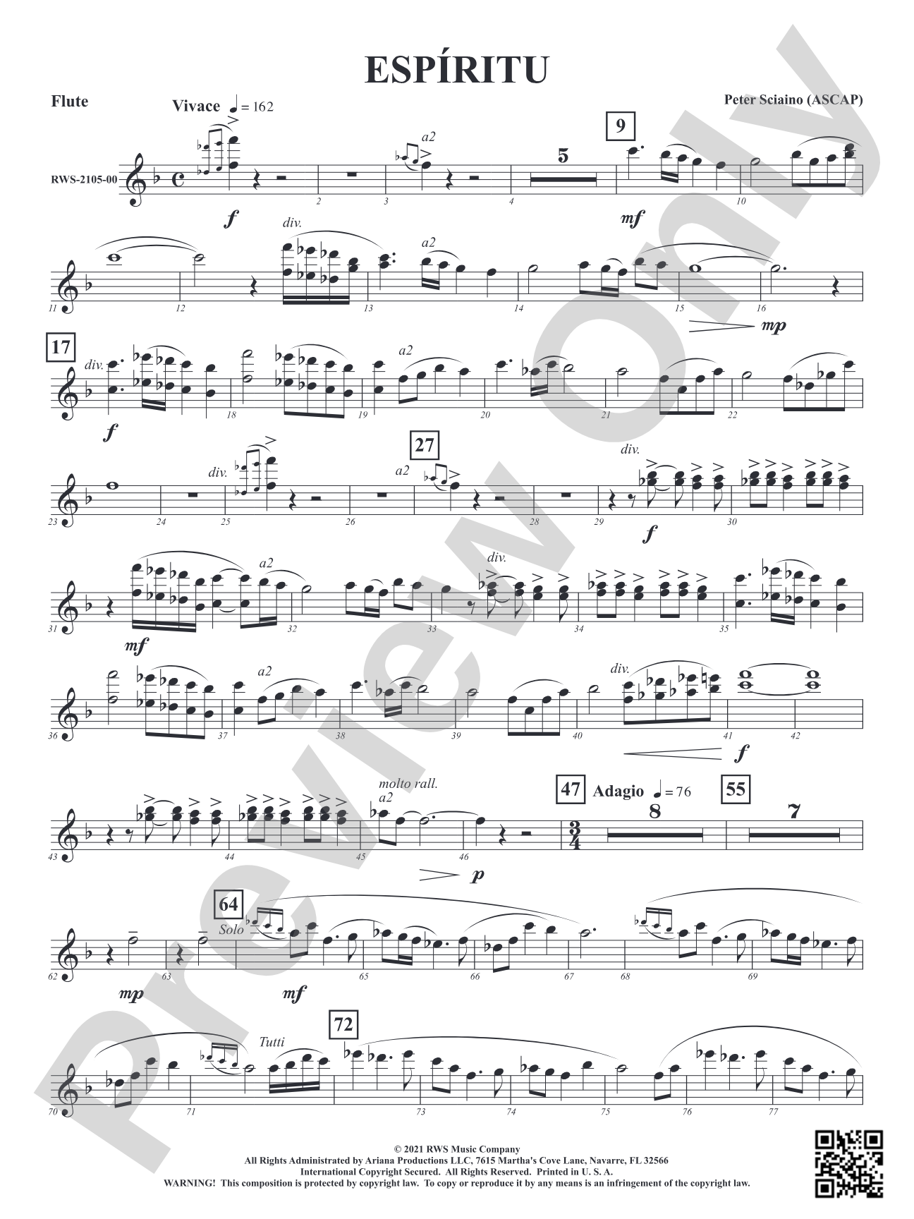 Espiritu: 1st Flute