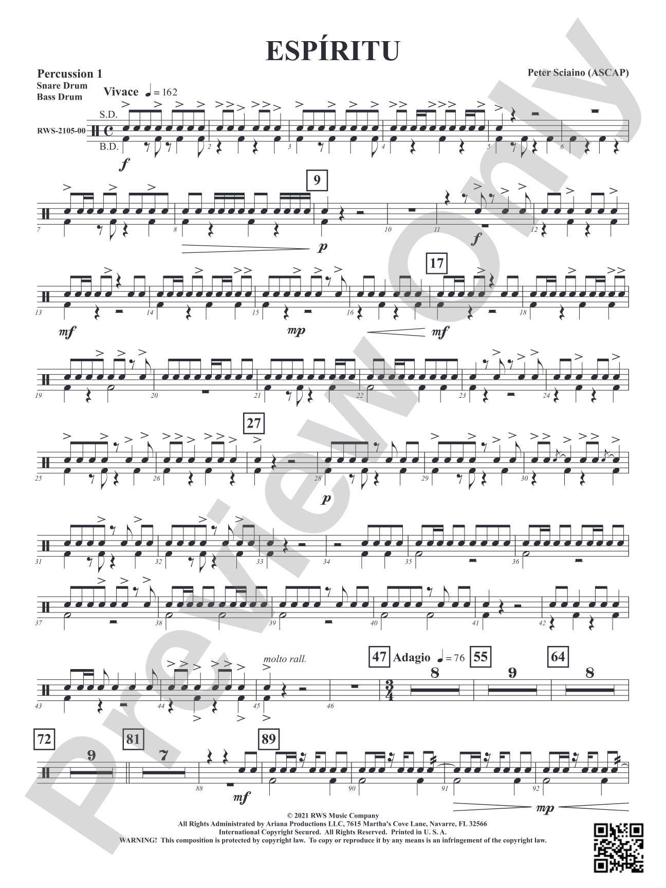 Espiritu: 1st Percussion