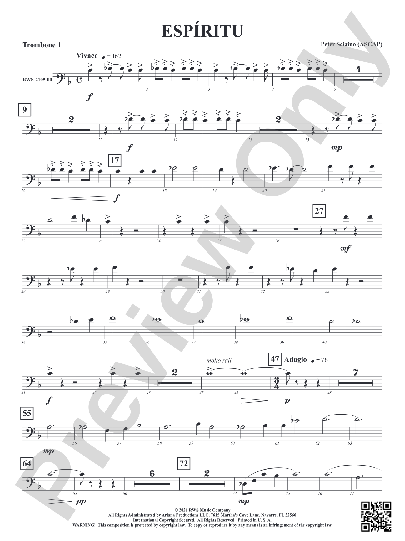 Espiritu: 1st Trombone
