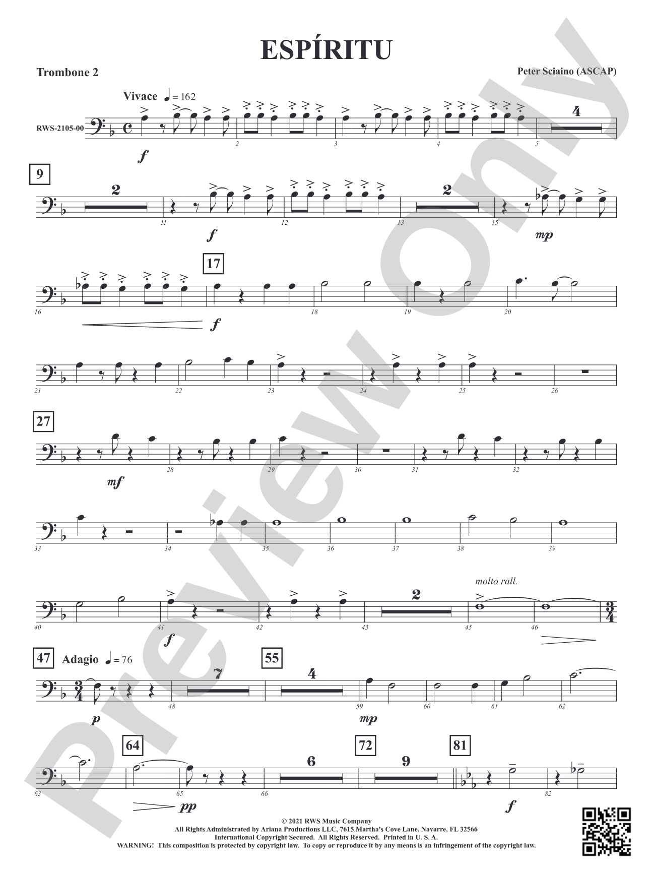 Espiritu: 2nd Trombone