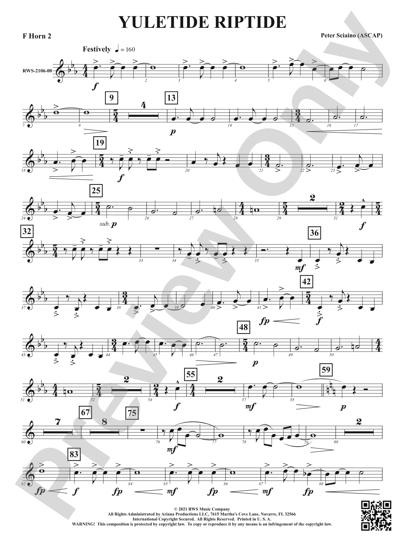 Yuletide Riptide: 2nd F Horn