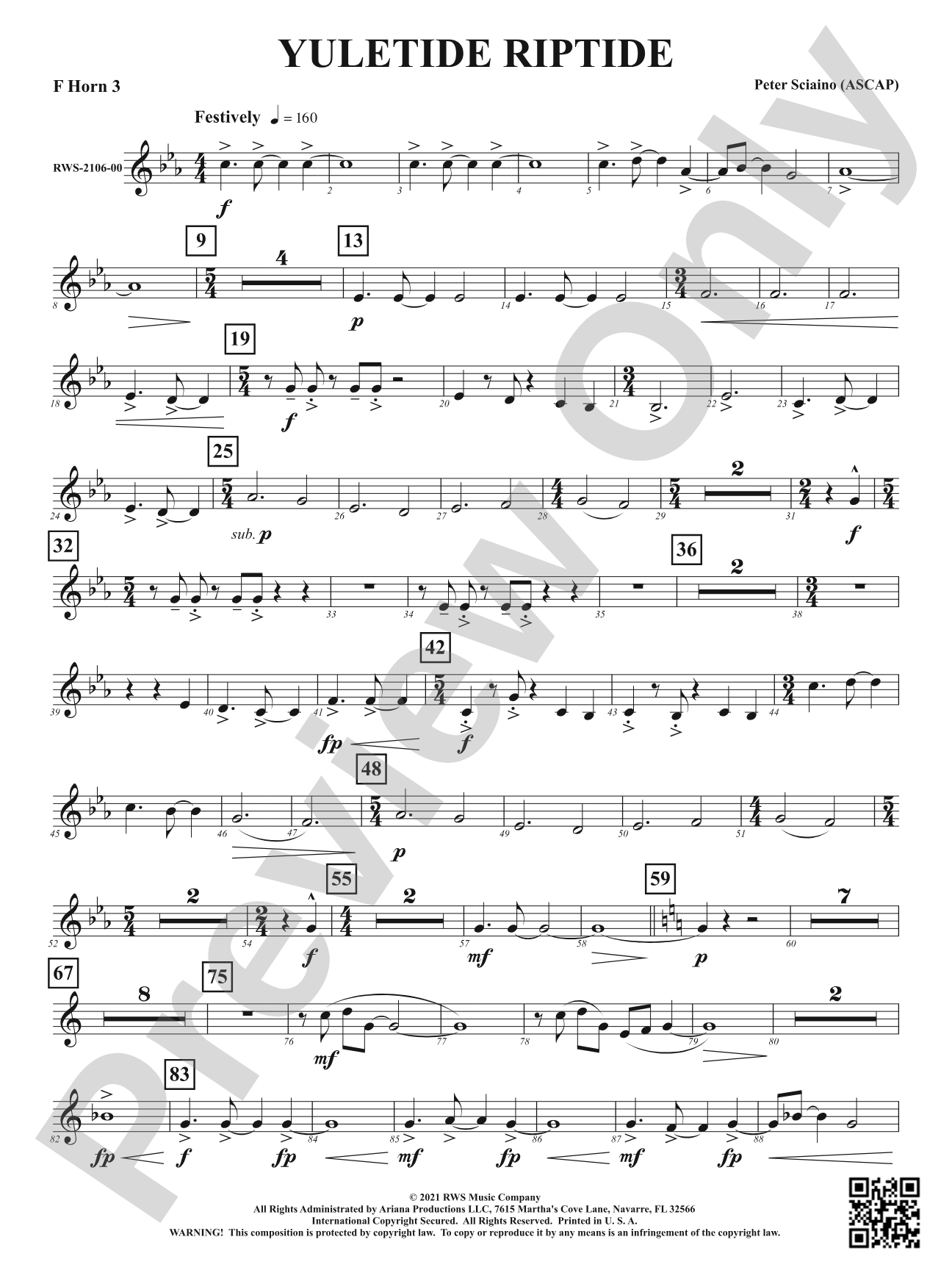 Yuletide Riptide: 3rd F Horn