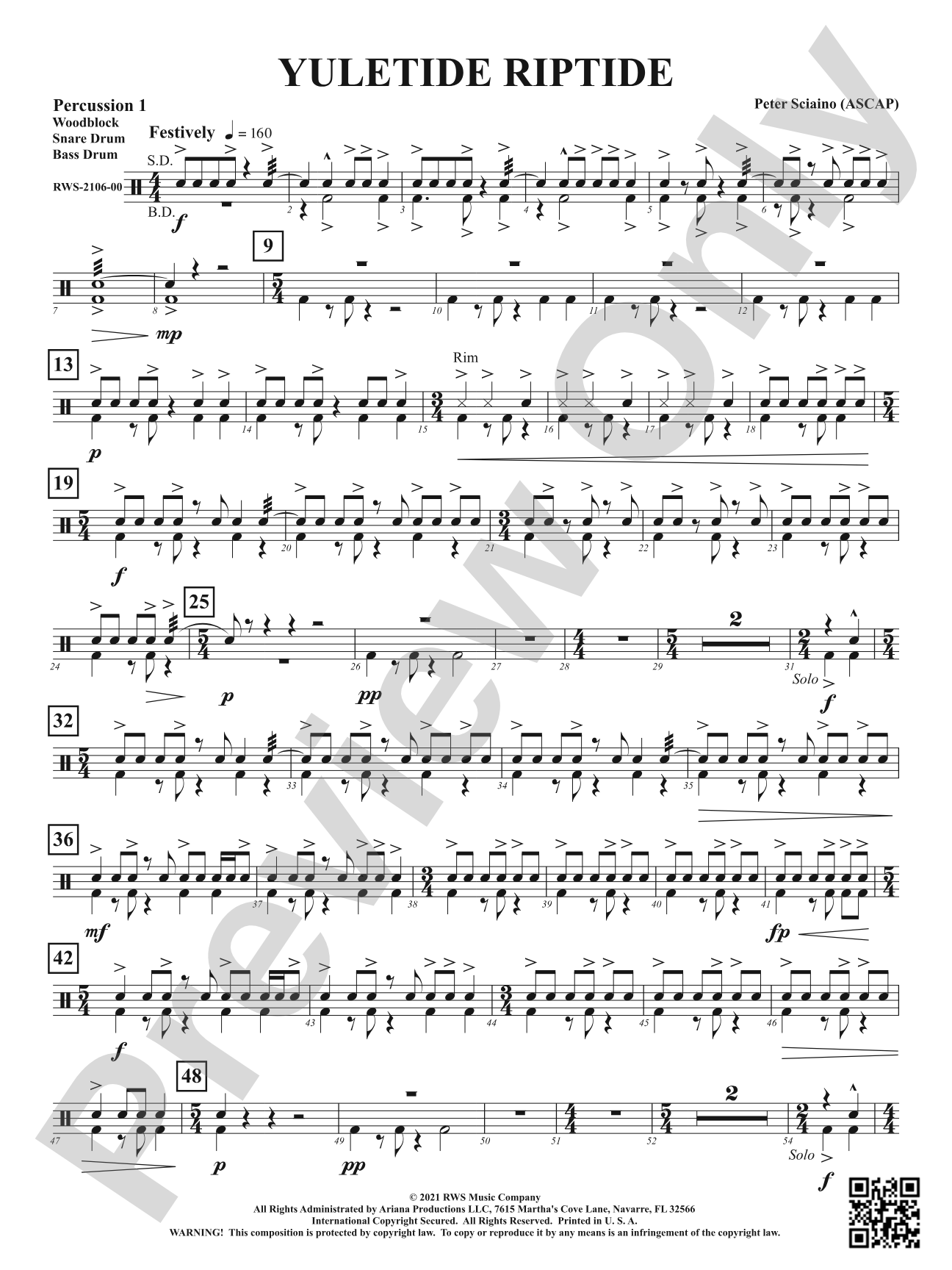 Yuletide Riptide: 1st Percussion