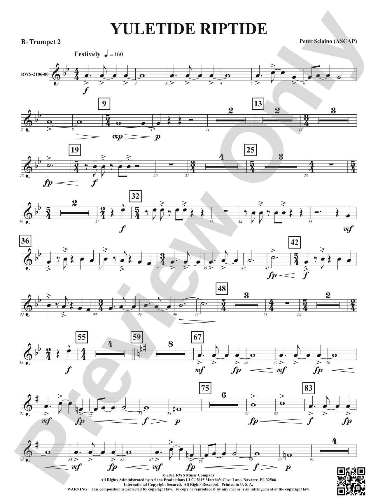 Yuletide Riptide: 2nd B-flat Trumpet