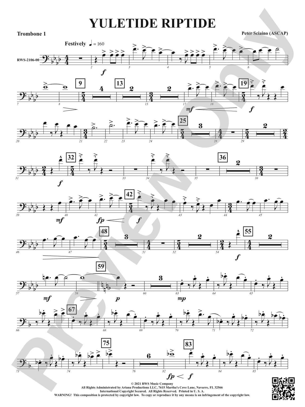Yuletide Riptide: 1st Trombone