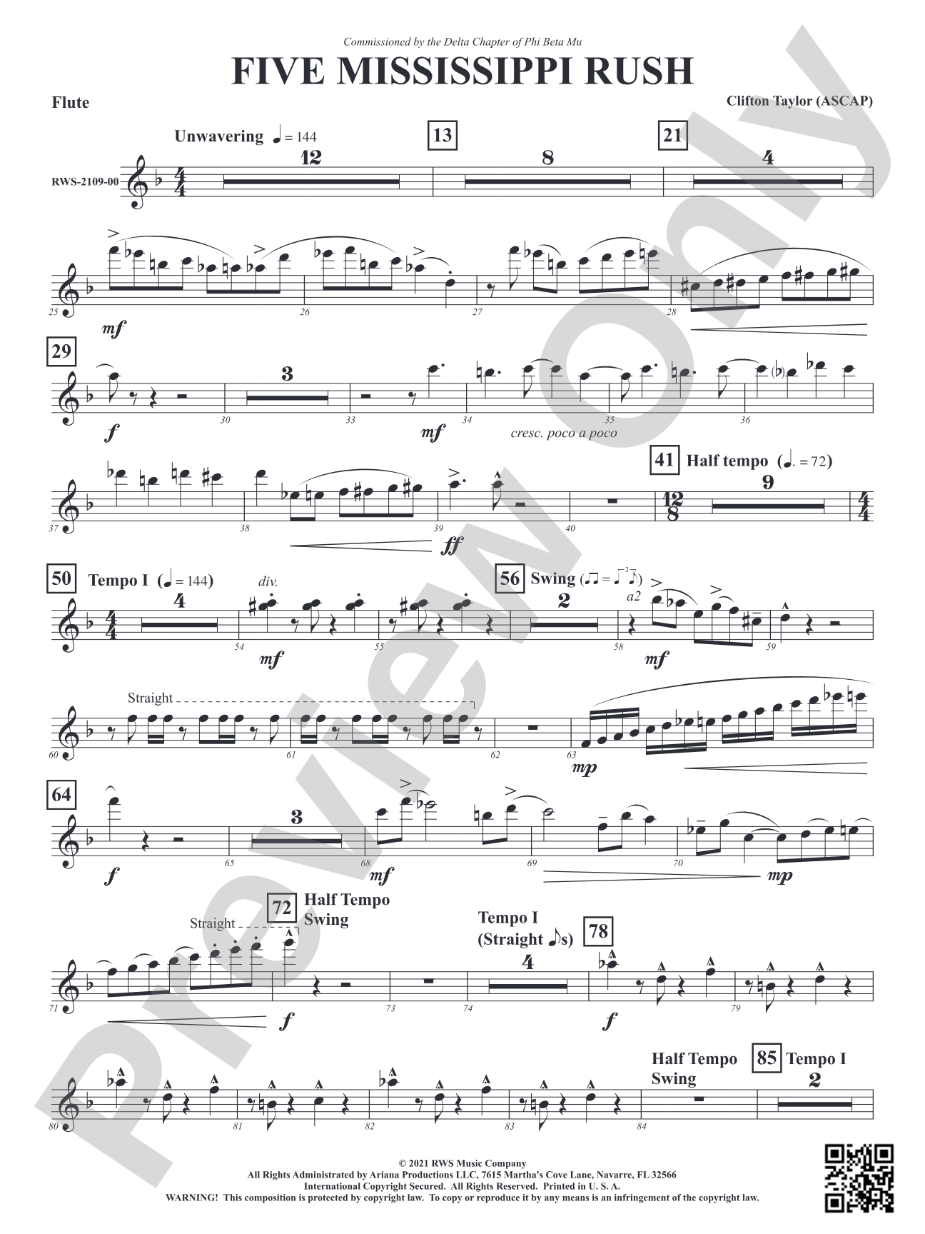 Five Mississippi Rush: 1st Flute