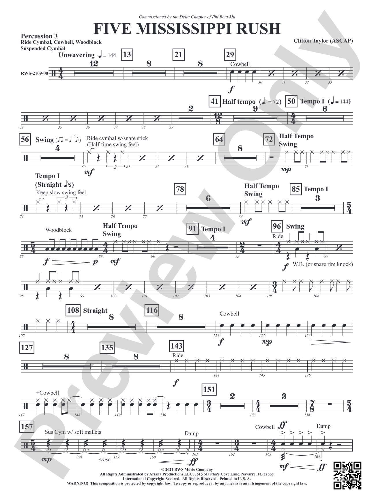 Five Mississippi Rush: 3rd Percussion