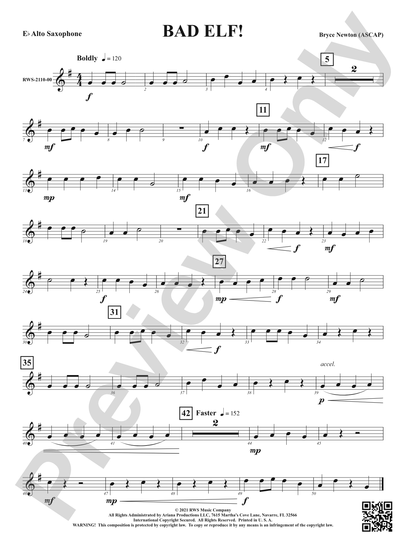 Bad Elf!: 1st E-flat Alto Saxophone