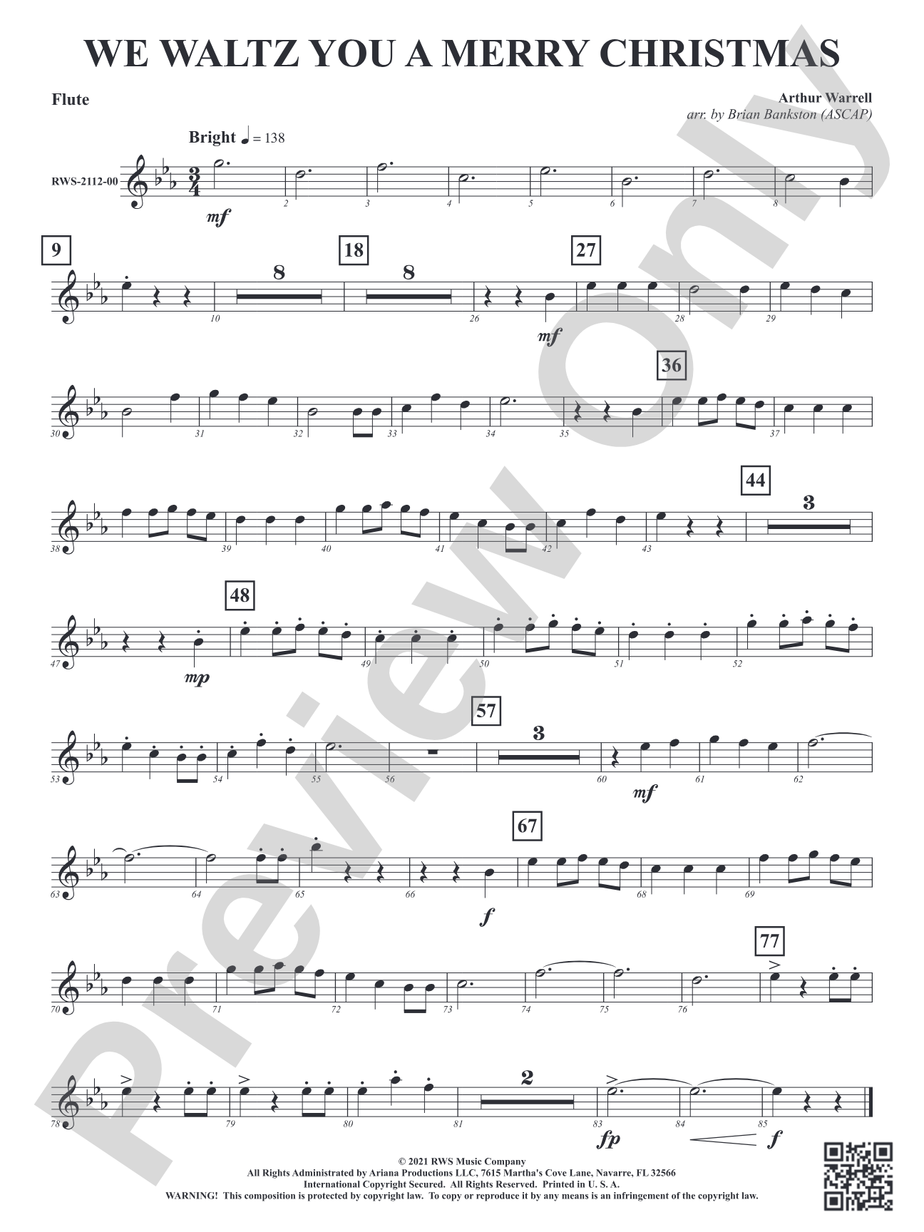 We Waltz You a Merry Christmas: 1st Flute