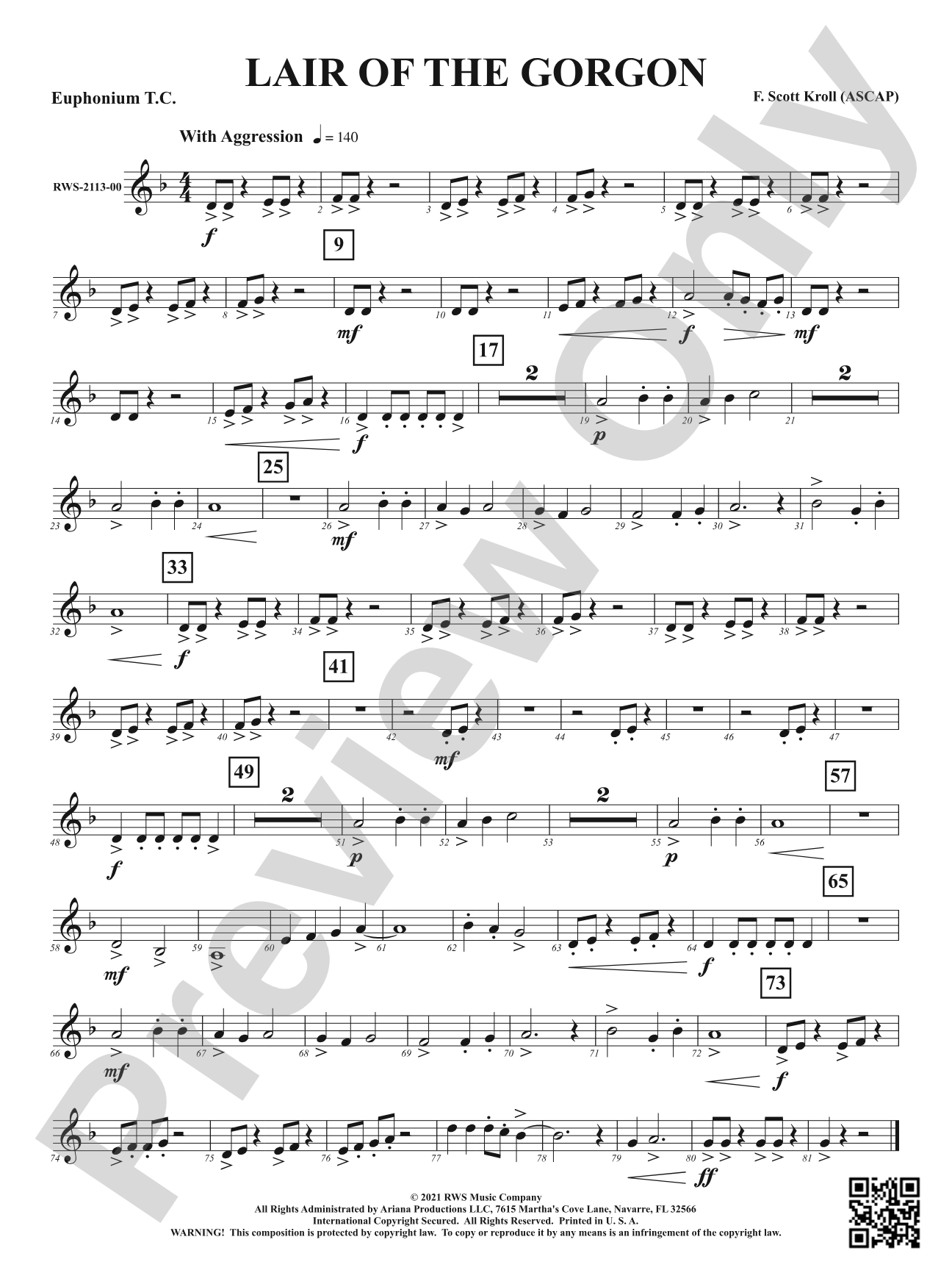 Lair Of The Gorgon: Baritone T.C.