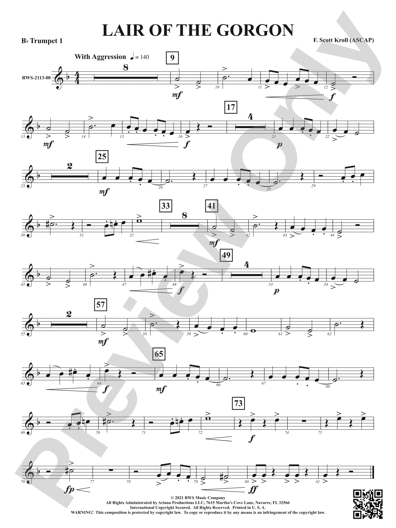 Lair Of The Gorgon: 1st B-flat Trumpet
