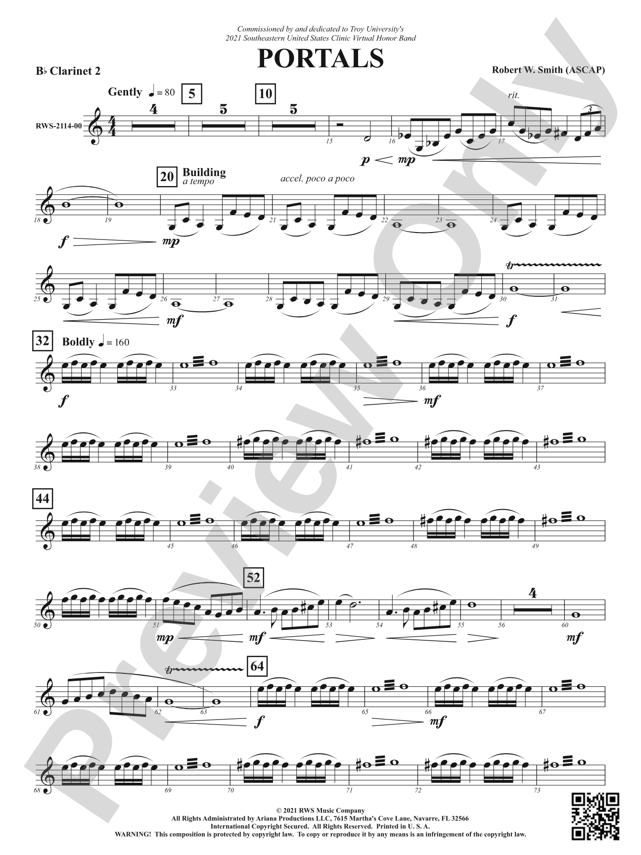 Portals: 2nd B-flat Clarinet