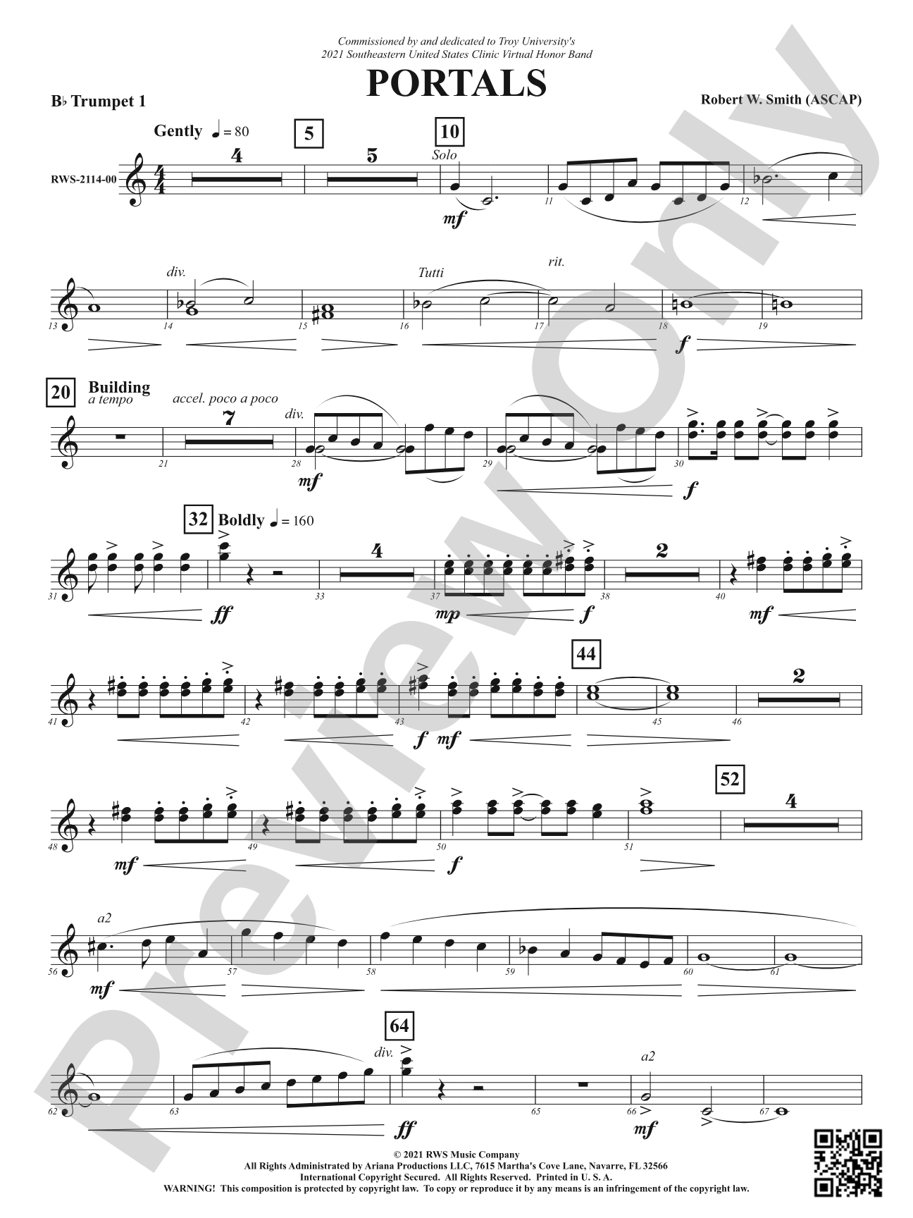 Portals: 1st B-flat Trumpet