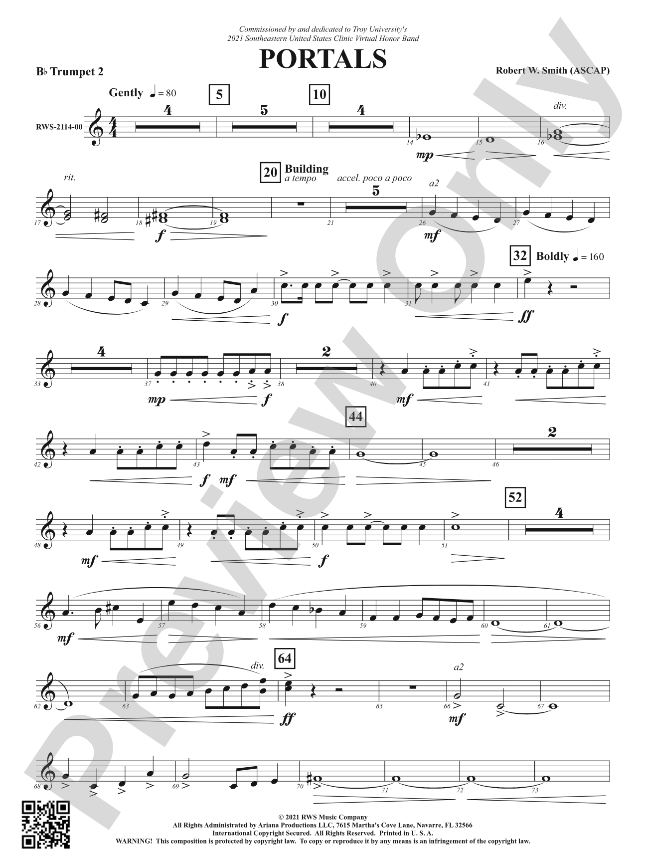 Portals: 2nd B-flat Trumpet