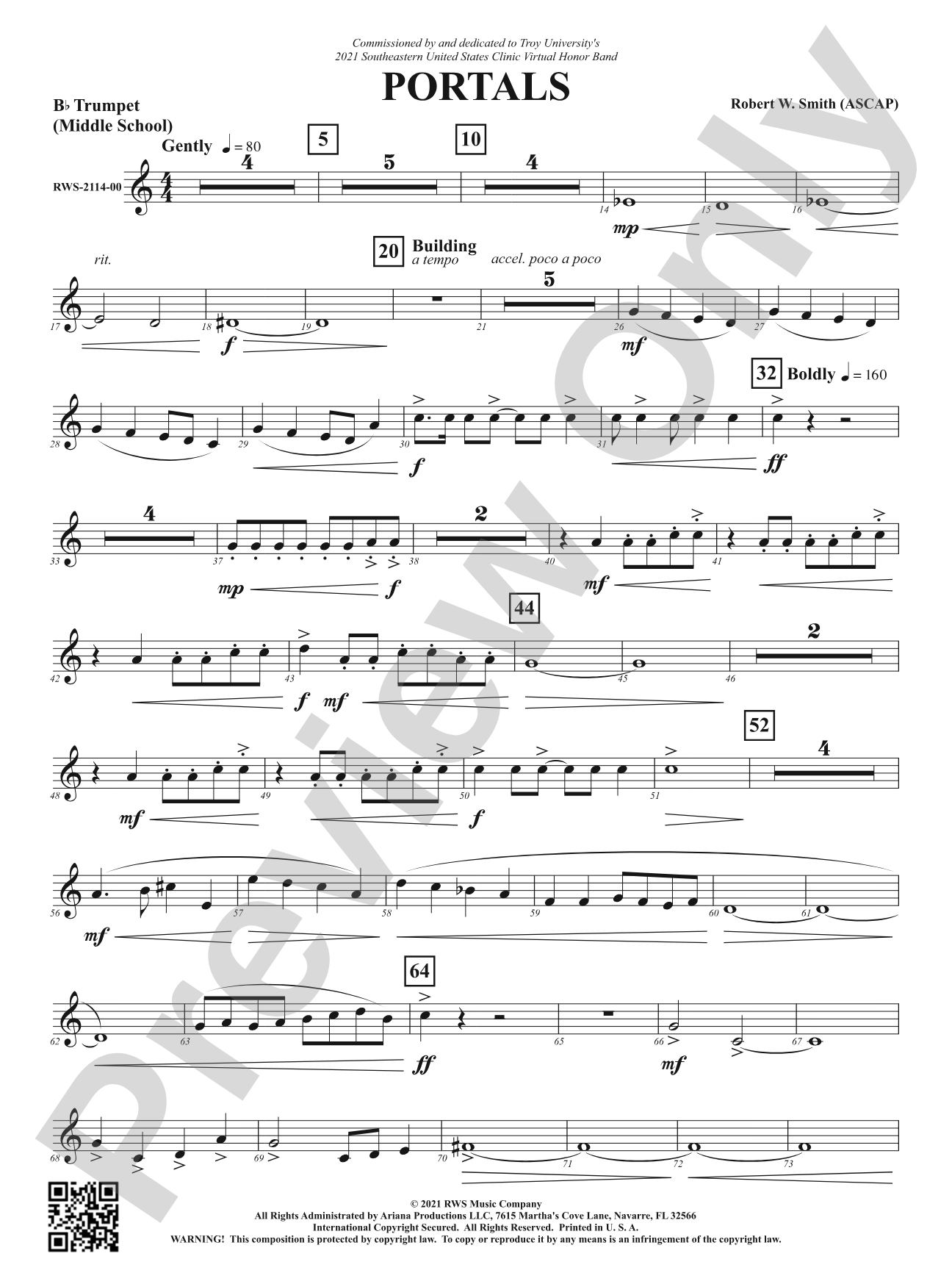 Portals: B-flat Trumpet Middle School