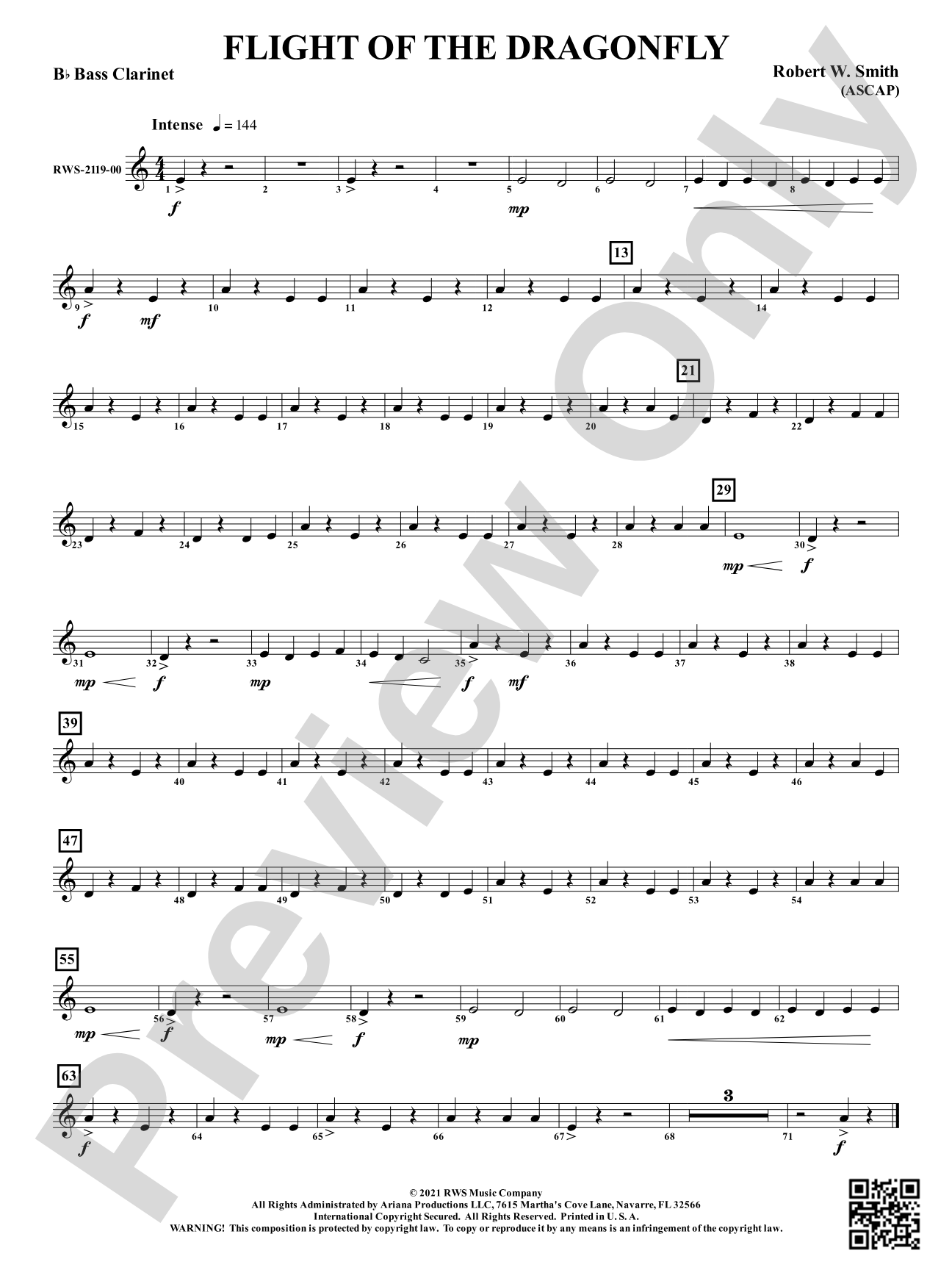 Flight of the Dragonfly: B-flat Bass Clarinet