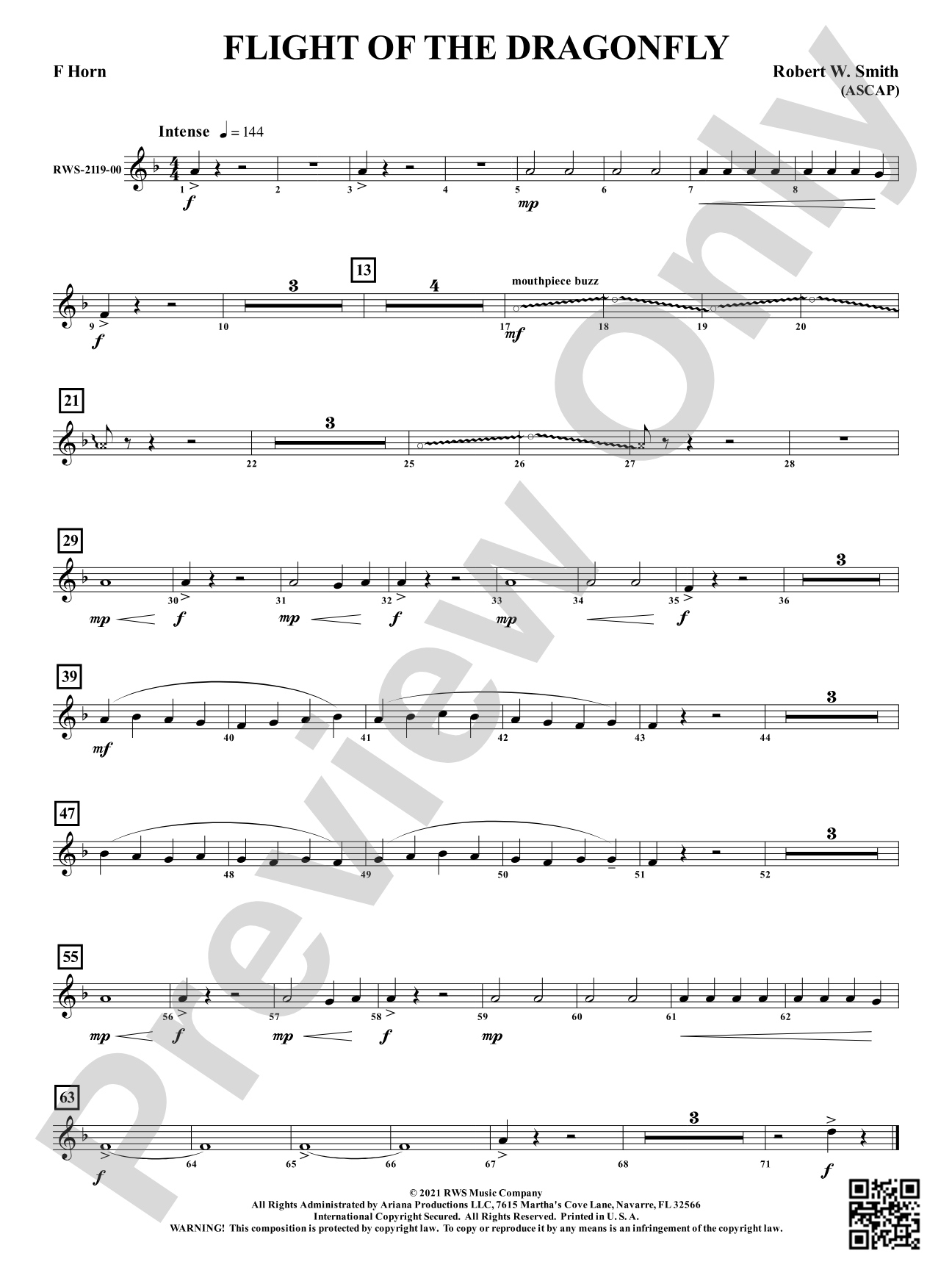 Flight of the Dragonfly: 1st F Horn