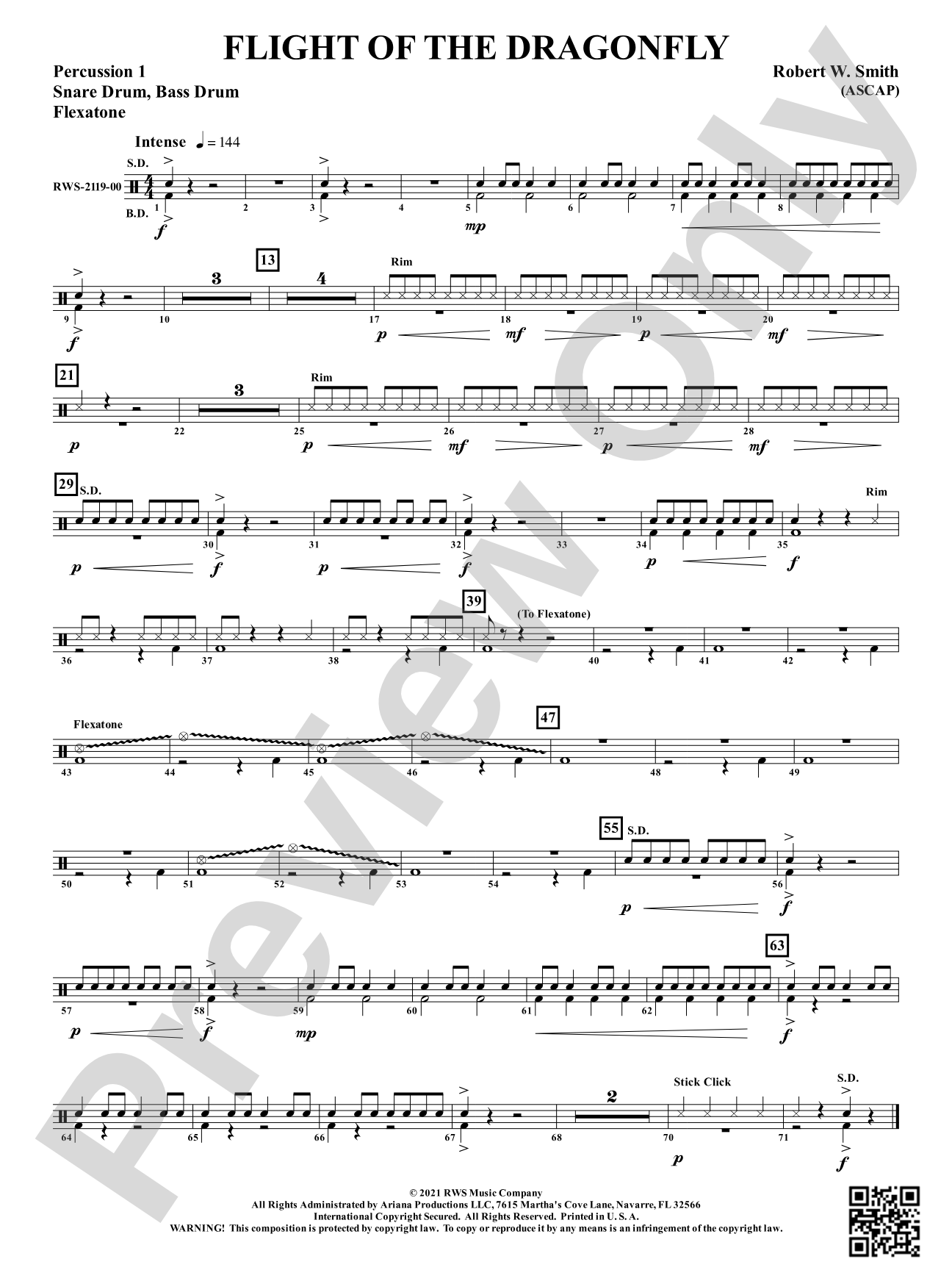 Flight of the Dragonfly: 1st Percussion
