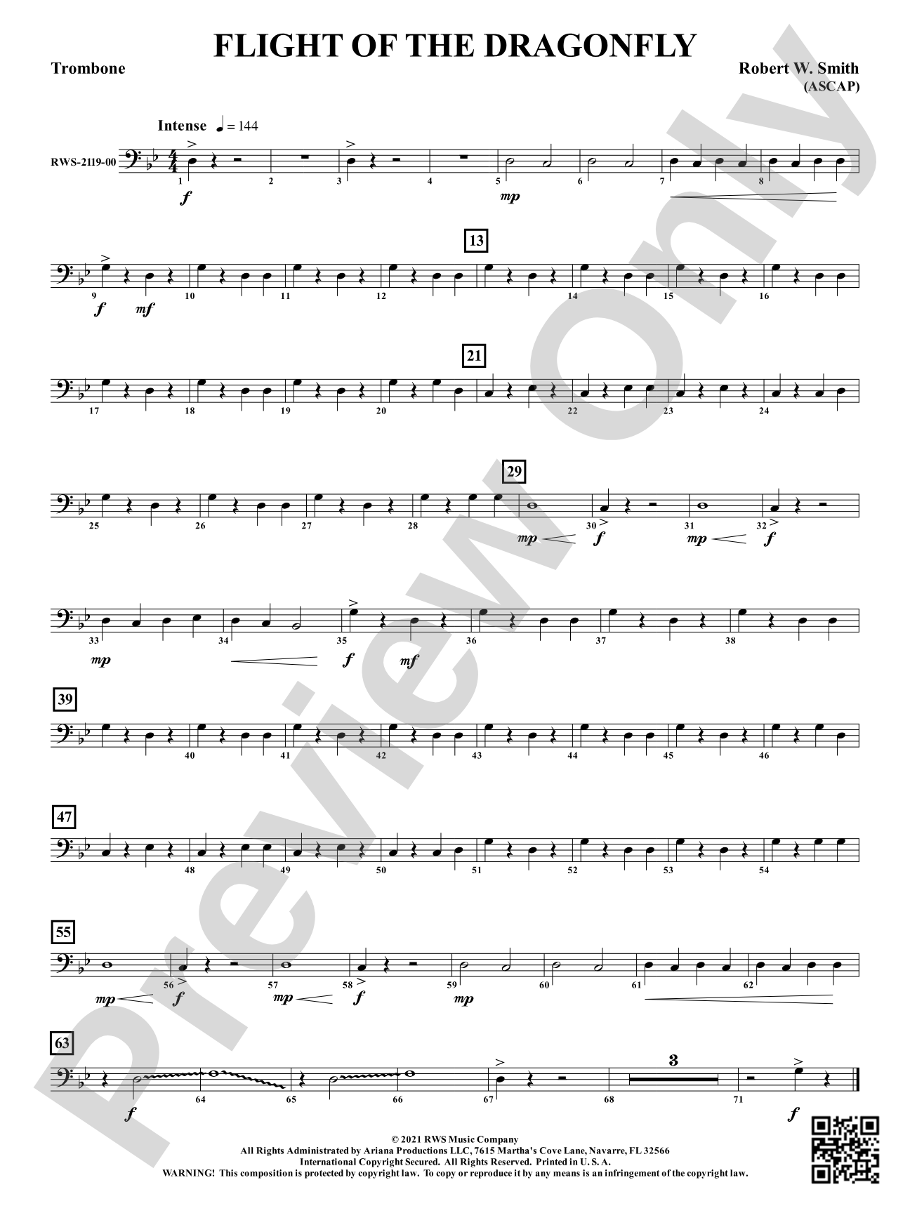 Flight of the Dragonfly: 1st Trombone