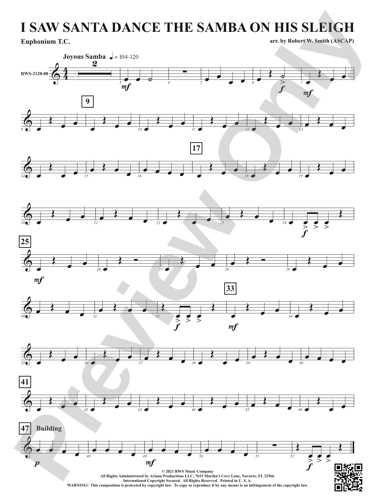 I Saw Santa Dance the Samba on His Sleigh: Baritone T.C.