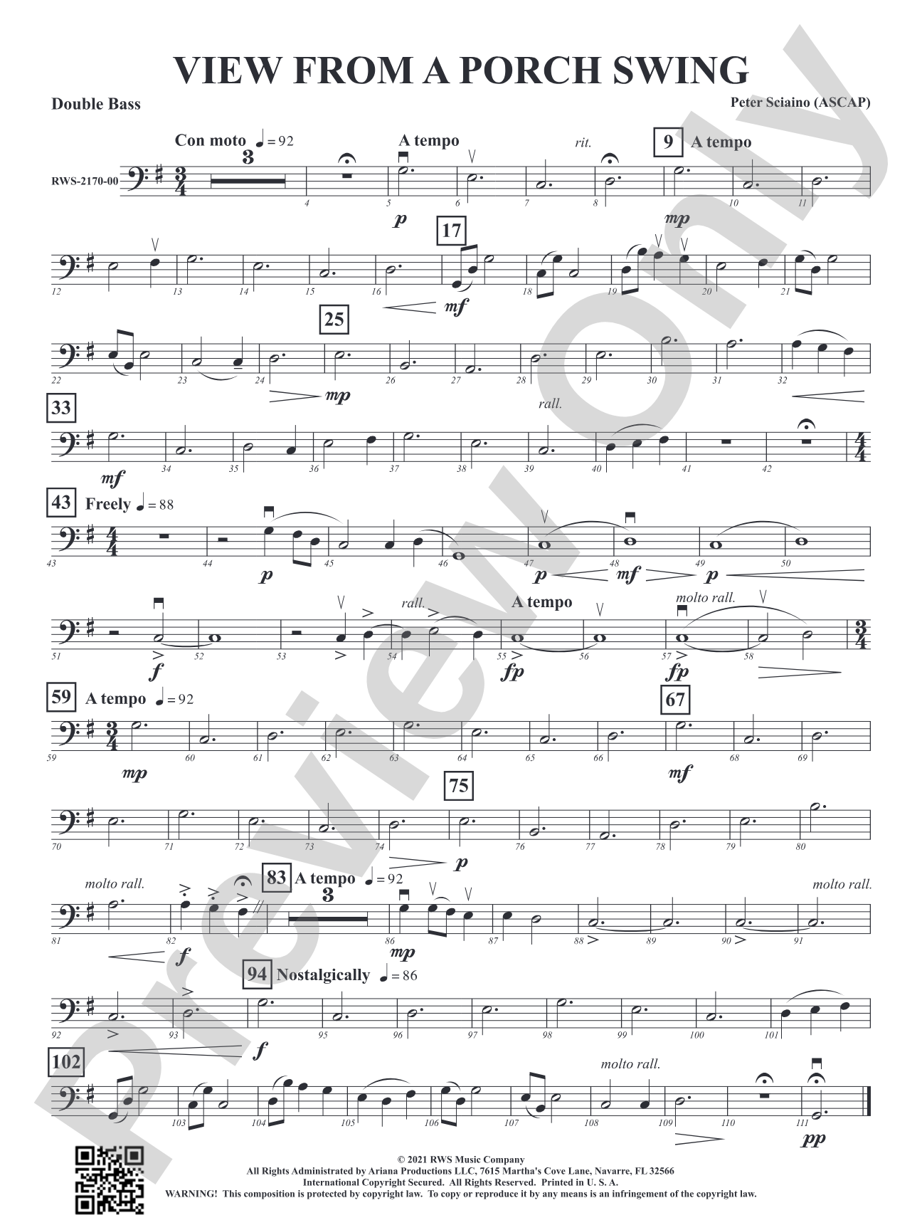 View from a Porch Swing: String Bass