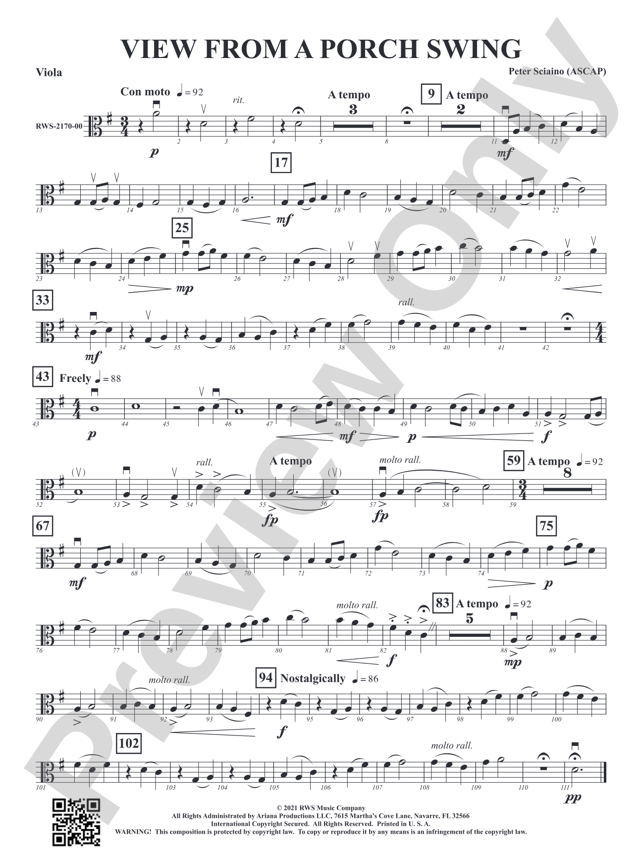 View from a Porch Swing: Viola