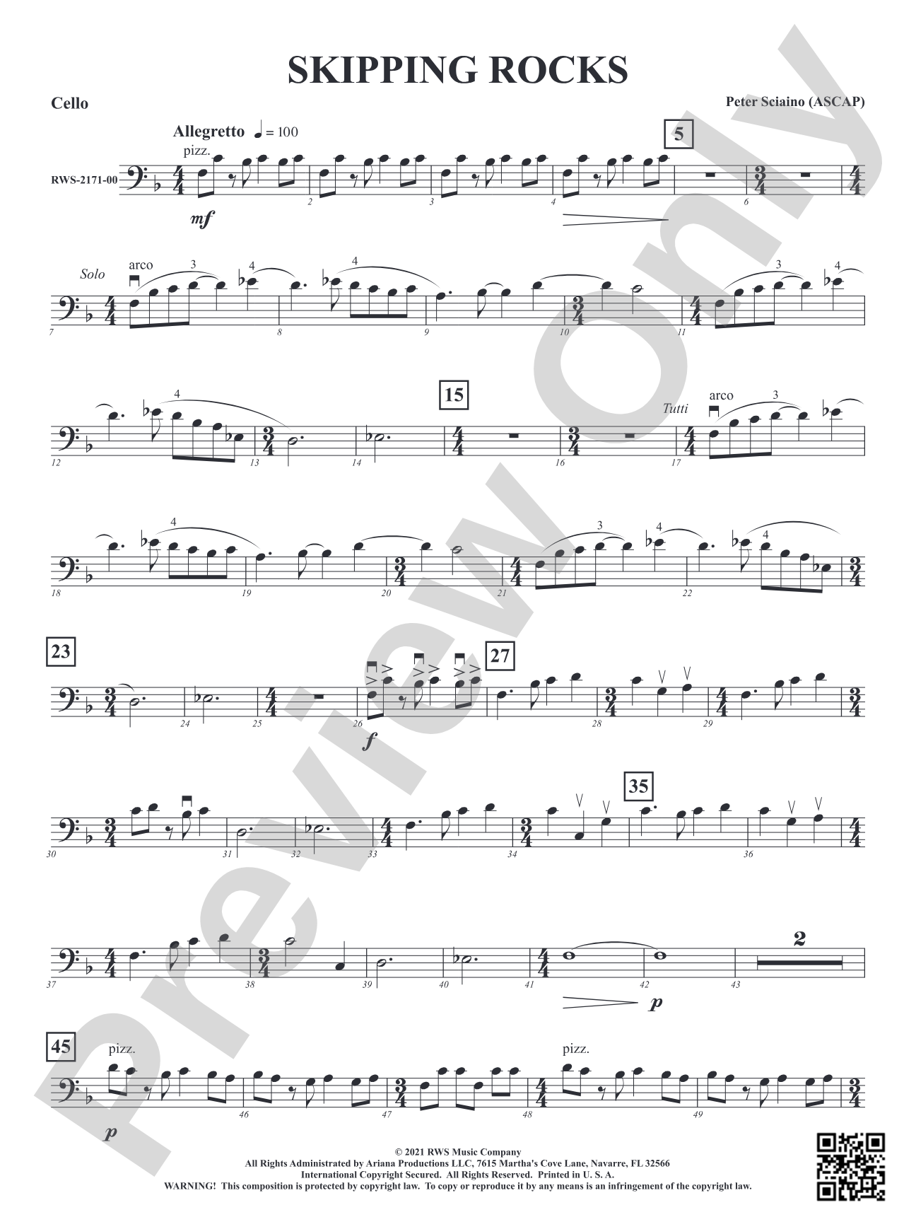 Skipping Rocks: Cello