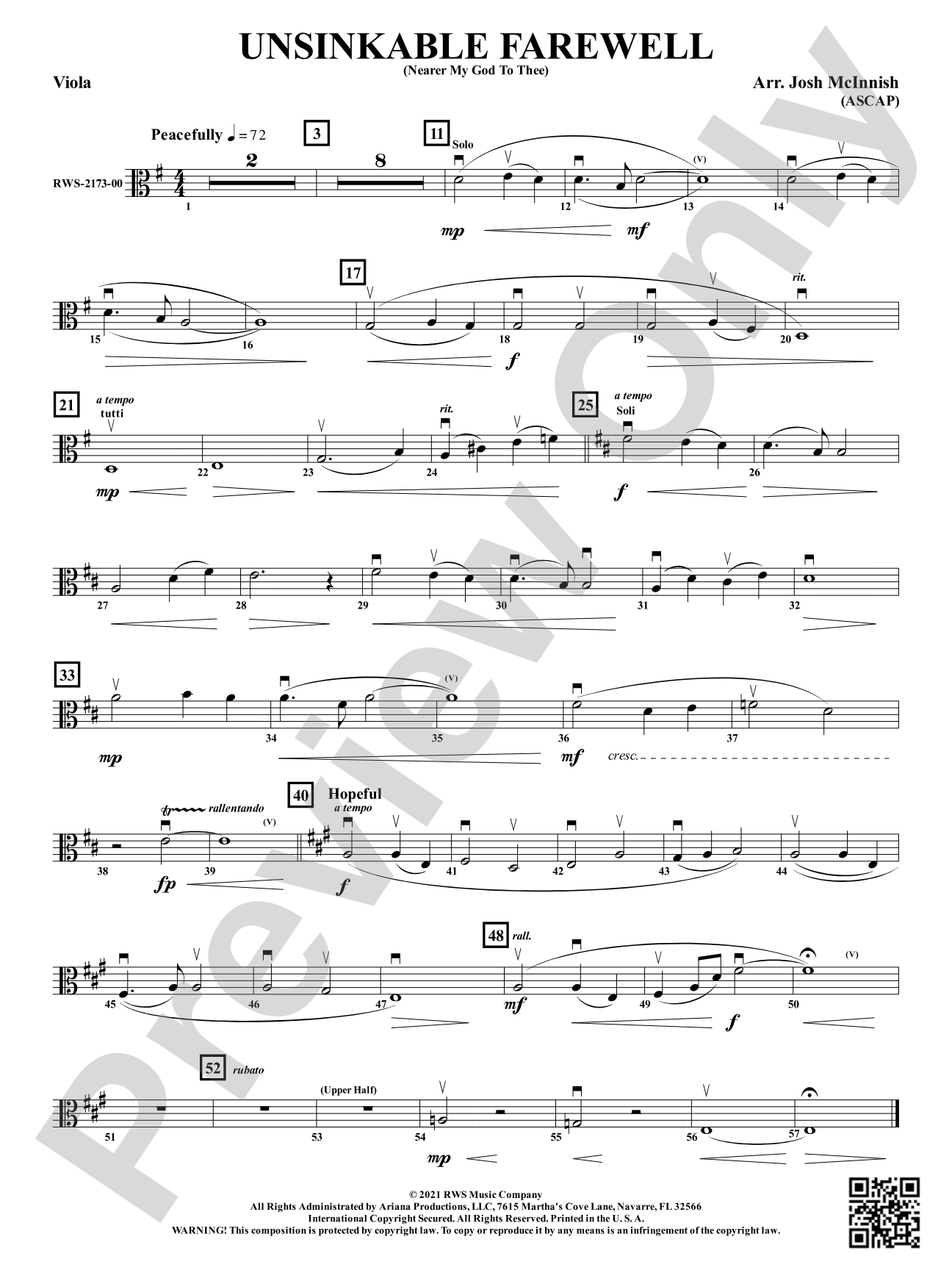 Unsinkable Farewell - Nearer My God to Thee: Viola
