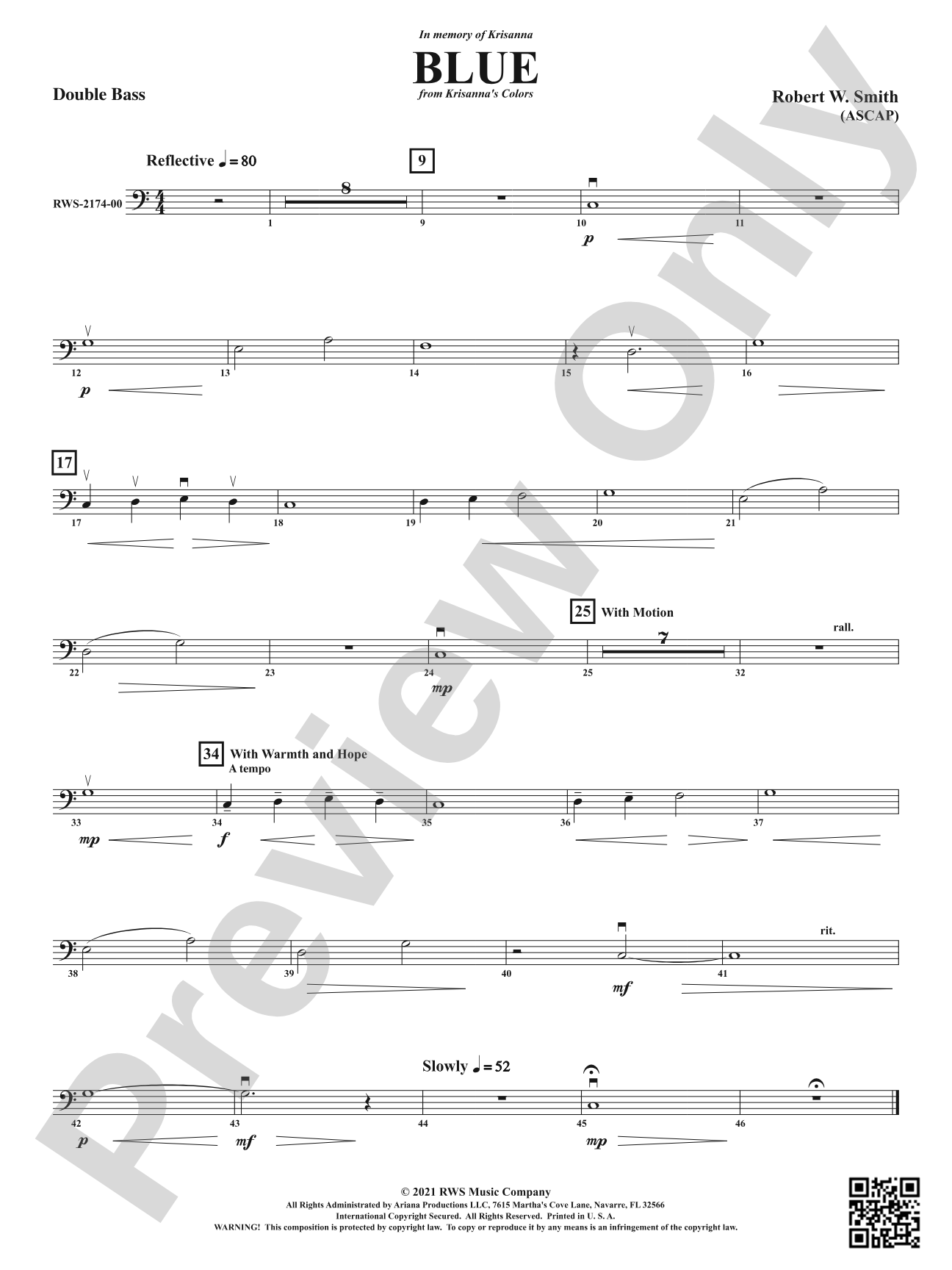 Blue - From Krisanna's Colors: String Bass