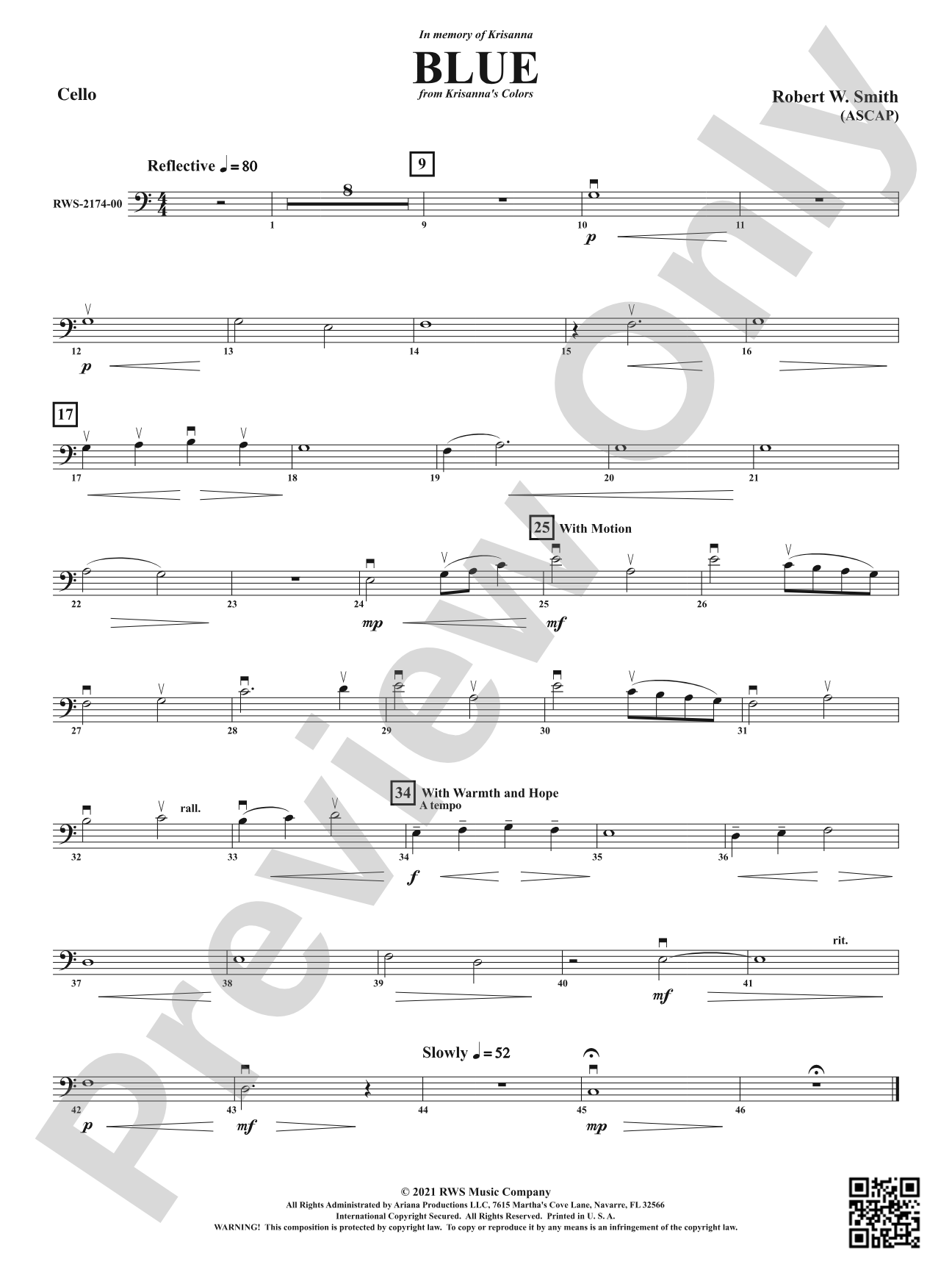 Blue - From Krisanna's Colors: Cello