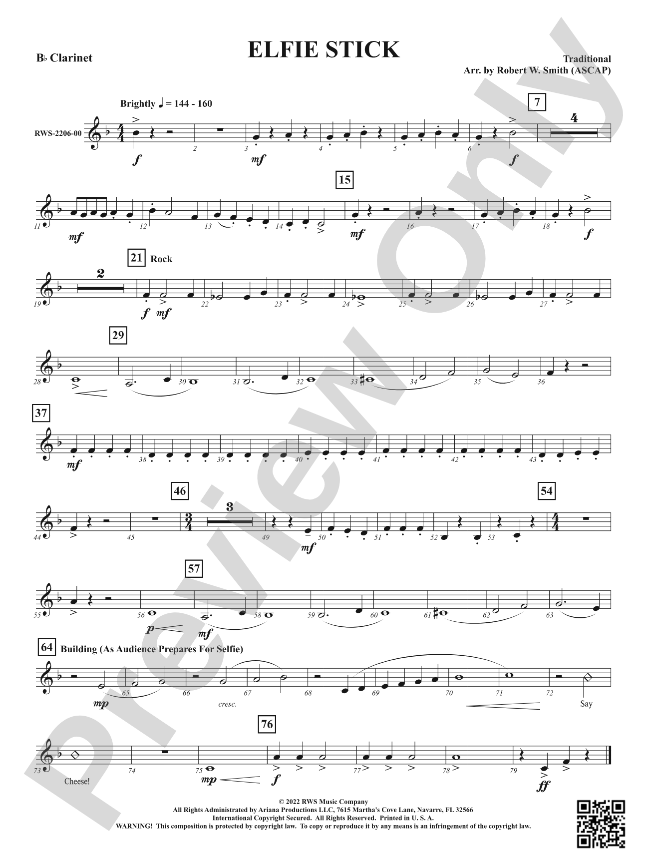 Elfie Stick: 1st B-flat Clarinet