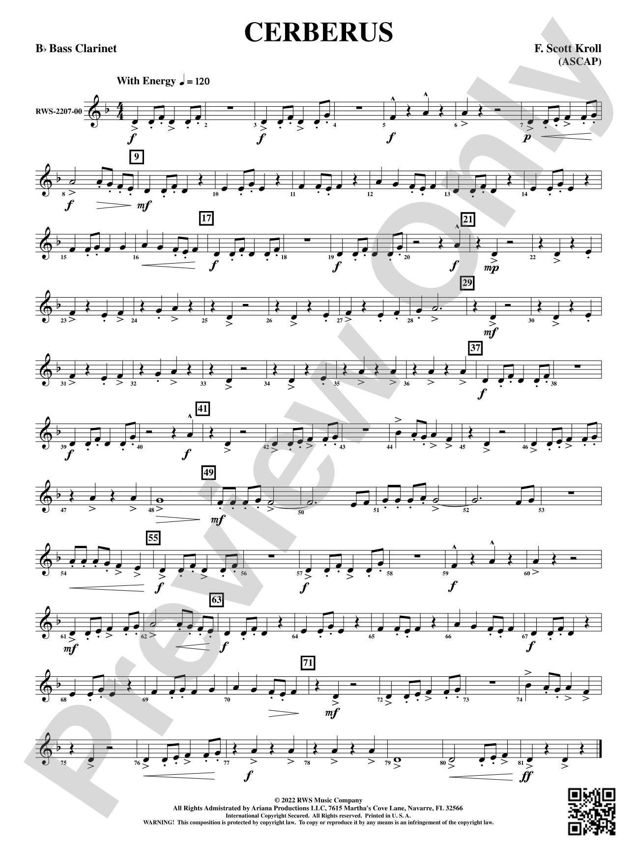 Cerberus: B-flat Bass Clarinet