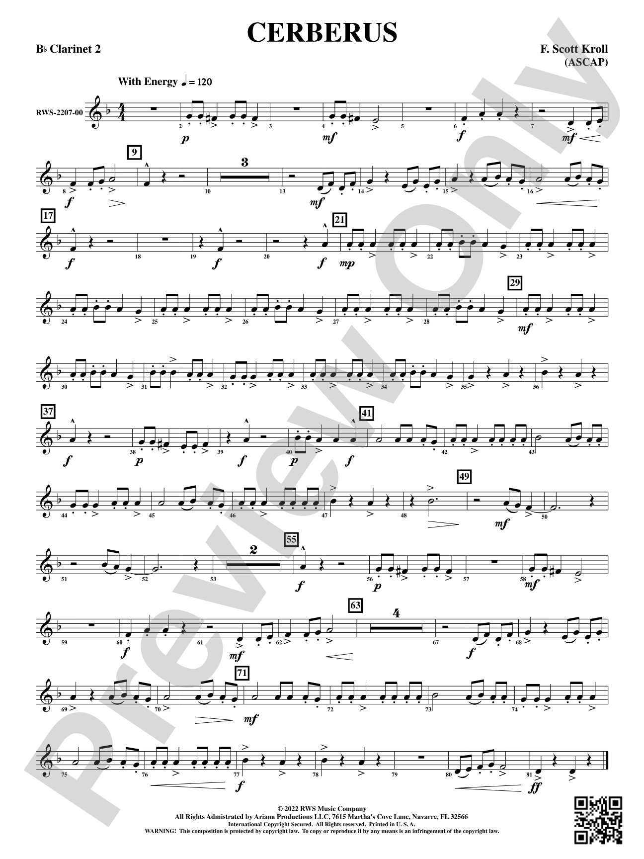 Cerberus: 2nd B-flat Clarinet