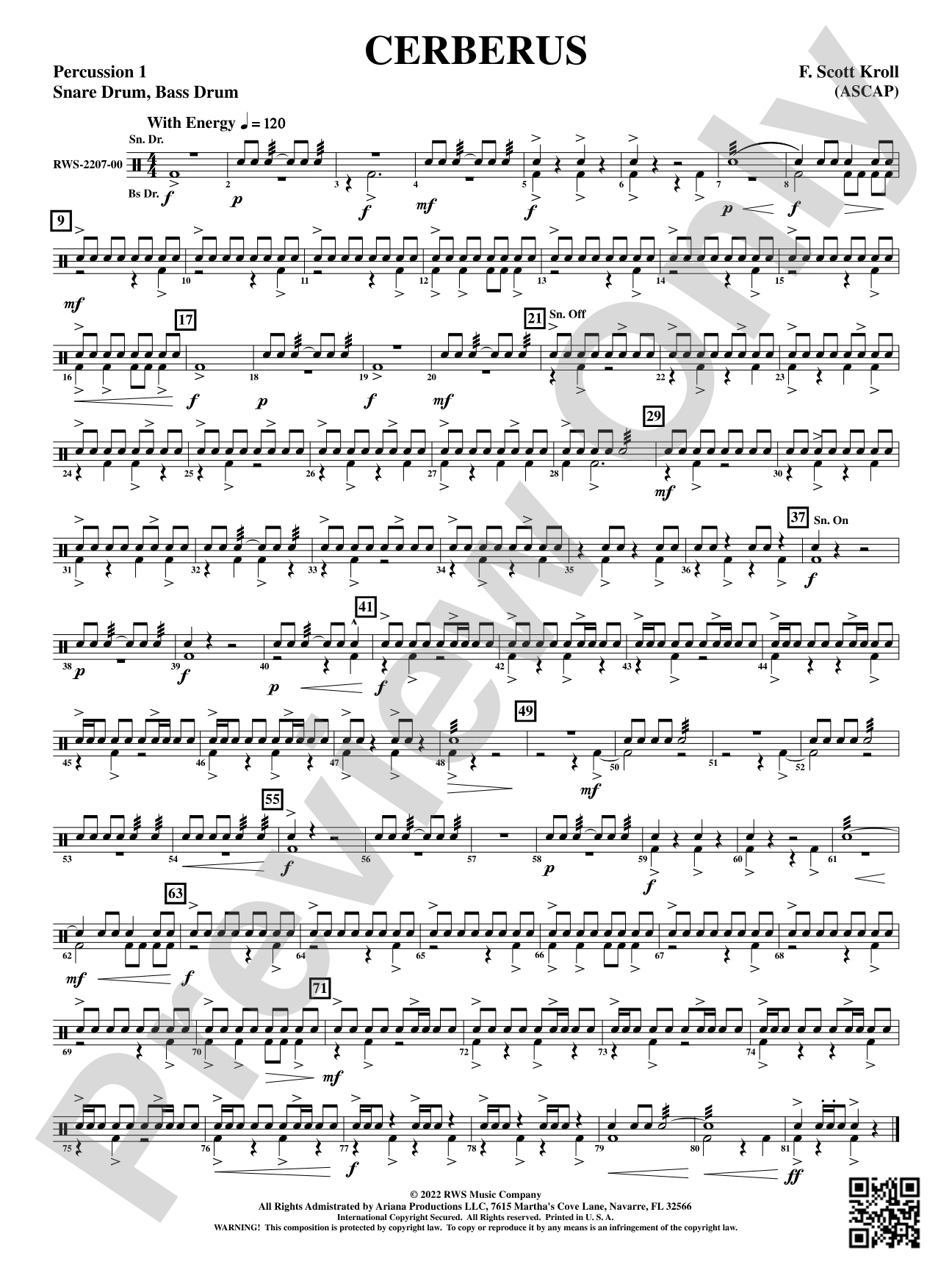 Cerberus: 1st Percussion