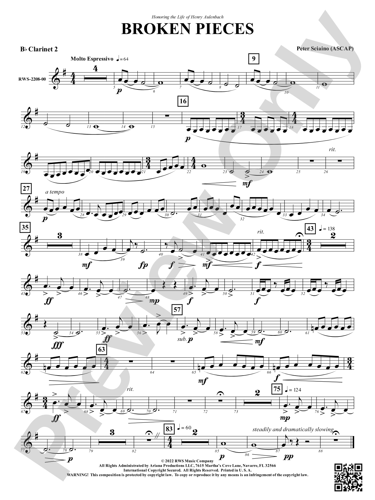 Broken Pieces: 2nd B-flat Clarinet