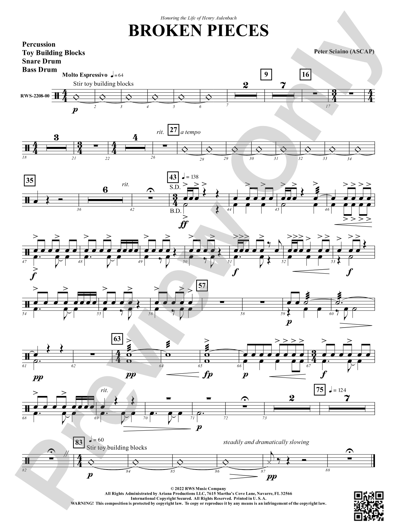 Broken Pieces: 1st Percussion