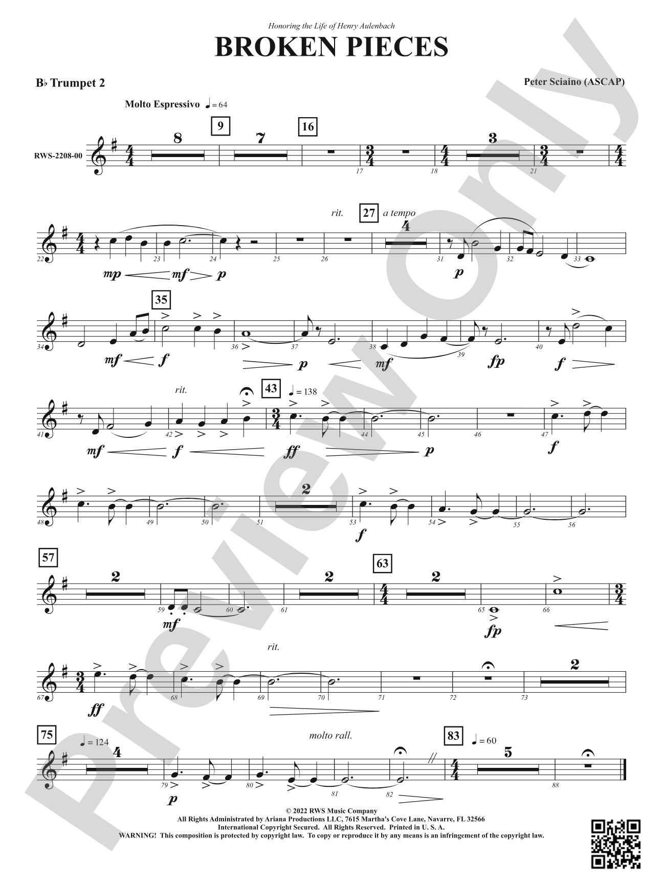 Broken Pieces: 2nd B-flat Trumpet