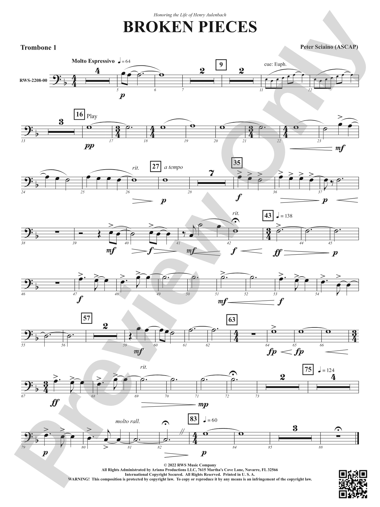 Broken Pieces: 1st Trombone