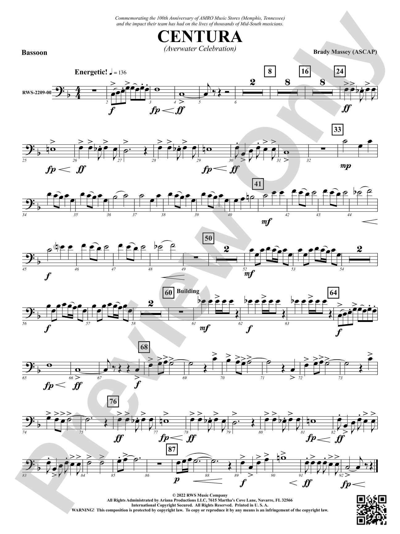Centura - Averwater Celebration: Bassoon